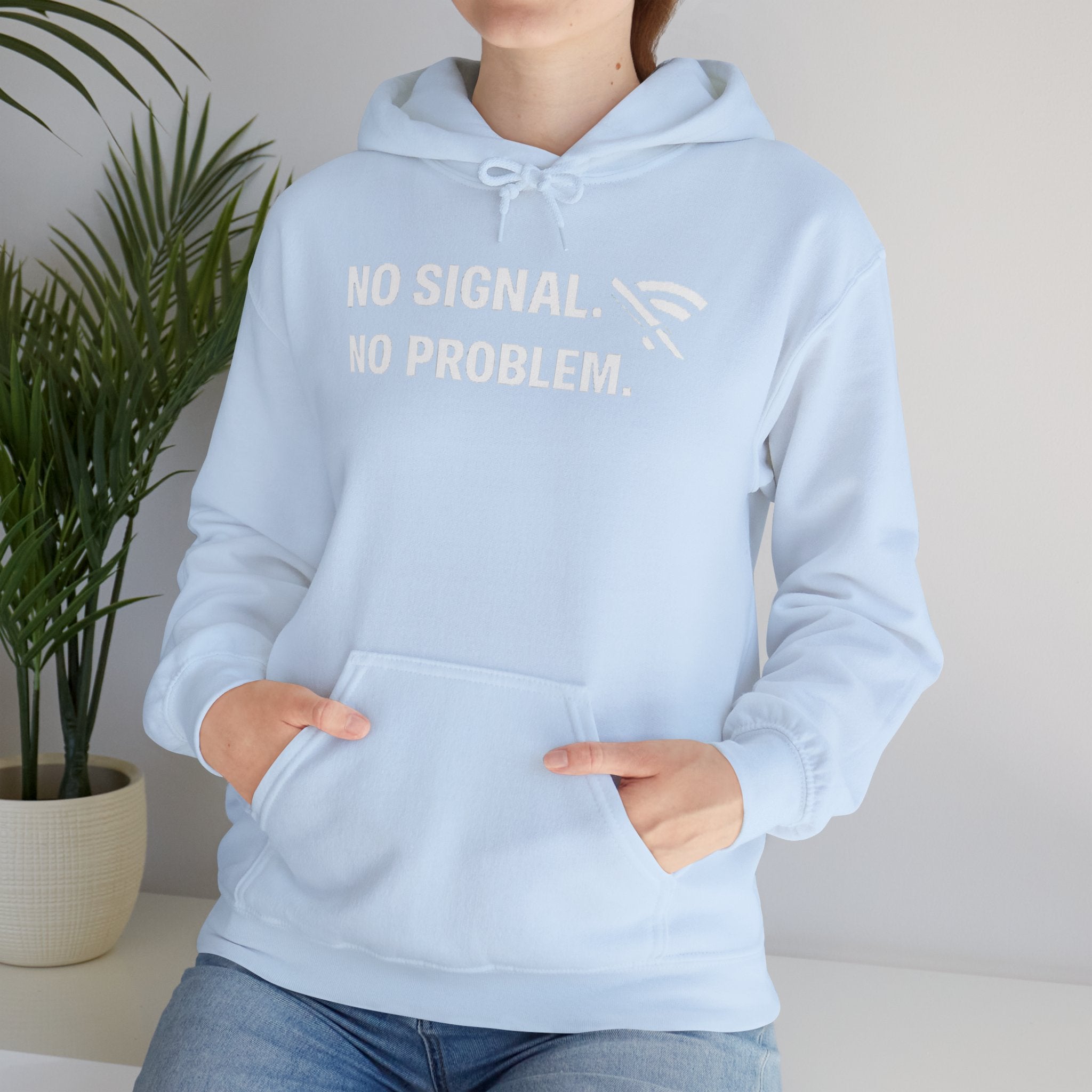 "No Signal, No Problem" IT Humor Unisex Heavy Blend™ Hoodie