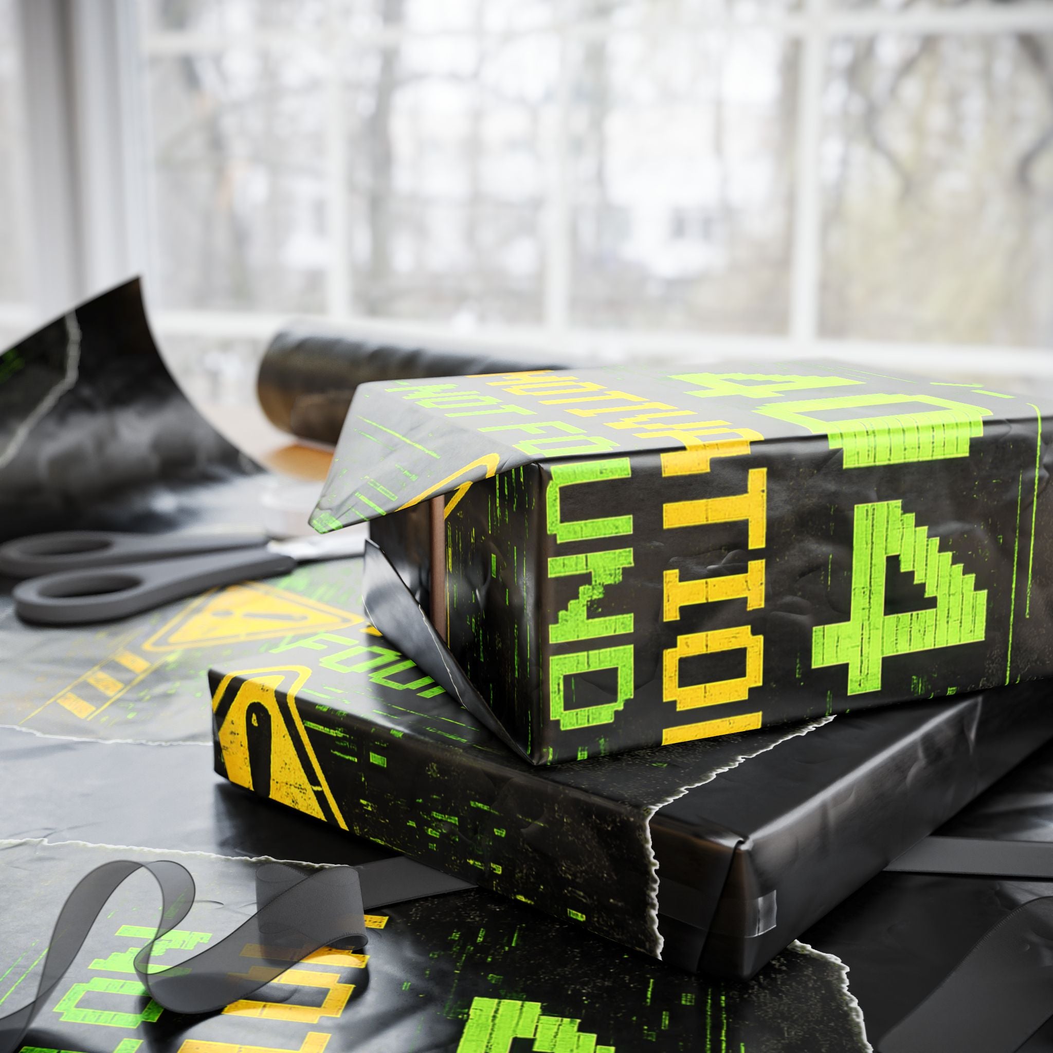 "404 Motivation Not Found" IT Tech Humor Error Pattern Gift Wrap Funny IT Wrapping Paper