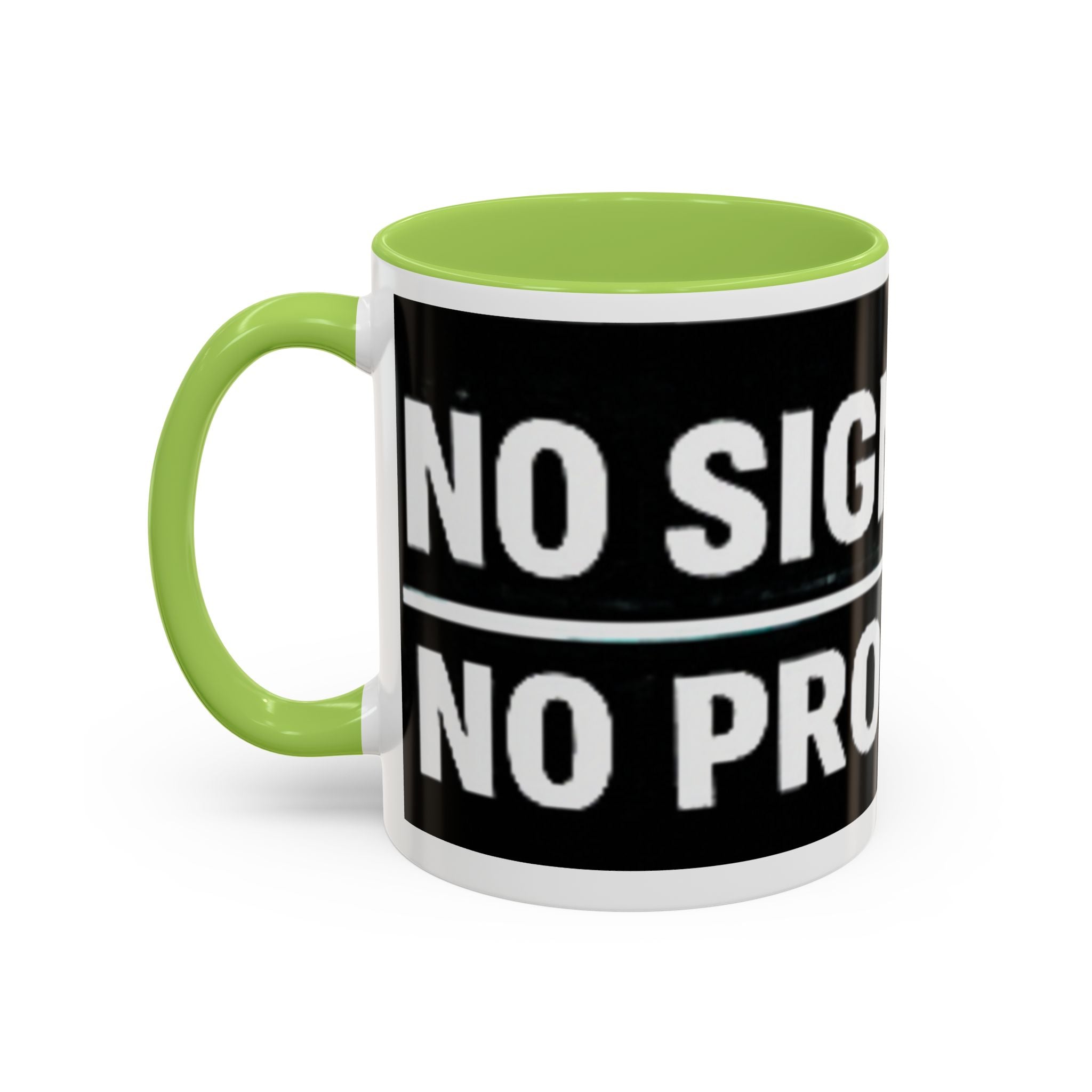 "No Signal No Problem" IT Humor Accent Coffee Mug (11, 15oz)