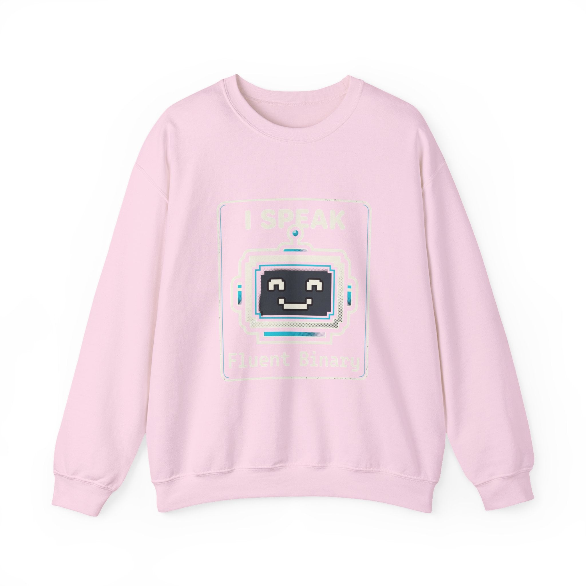 "I Speak Fluent Binary" Funny IT Crewneck Sweatshirt