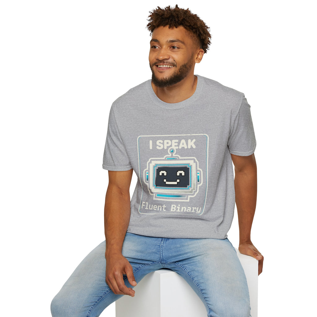 "I Speak Fluent Binary" Funny IT Programmer Tech Humor Graphic Tee