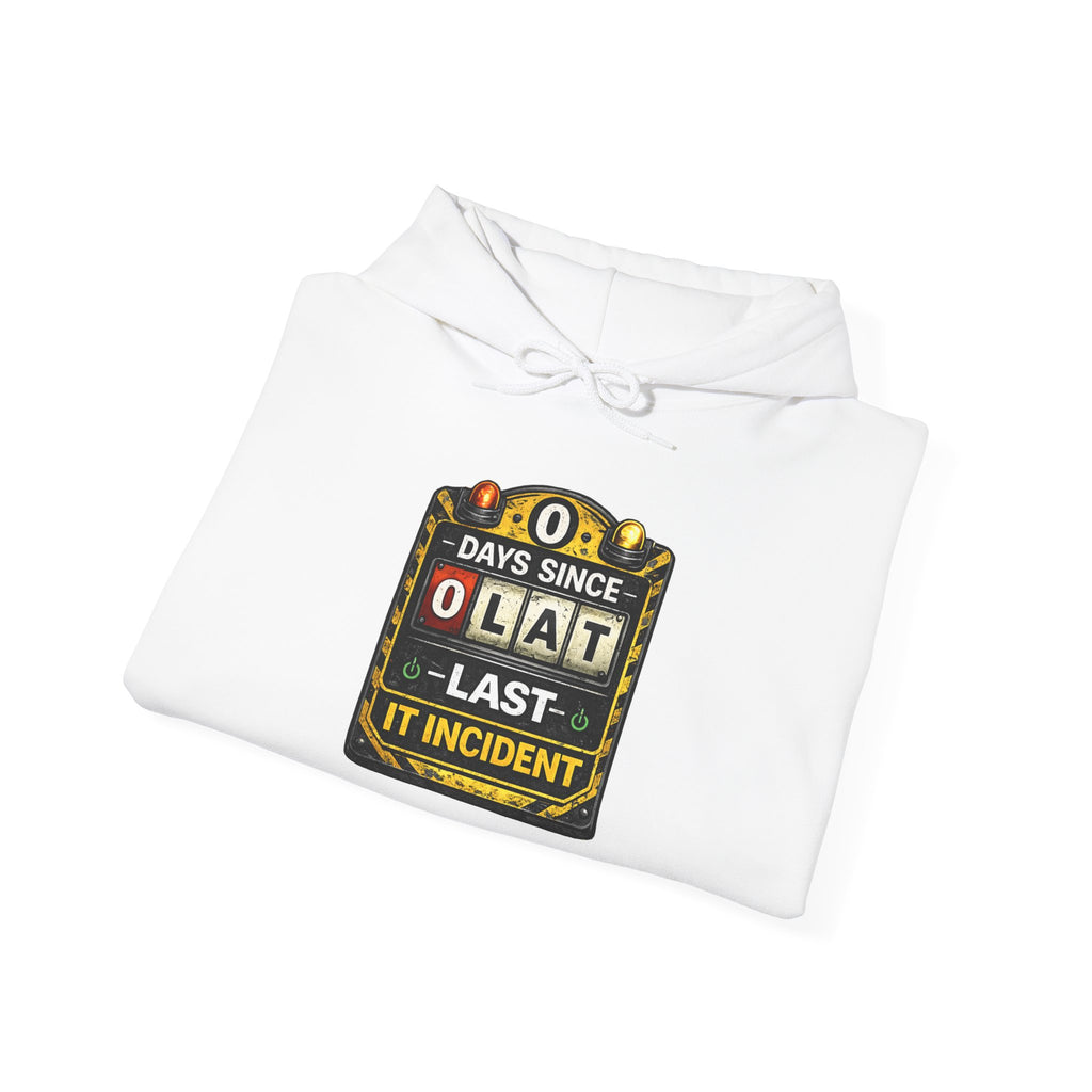 "0 Days Since Last IT Incident" Tech Humor Unisex Heavy Blend™ Hoodie