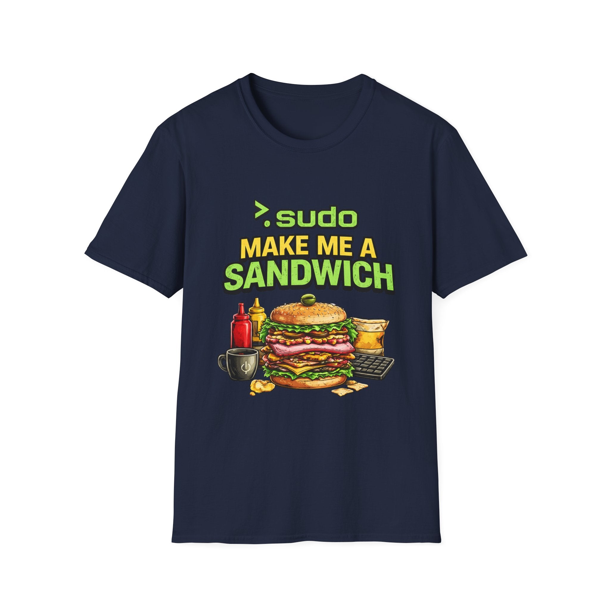">. Sudo Make Me a Sandwich" Funny IT T-Shirt — Programmer Tech Humor Tee