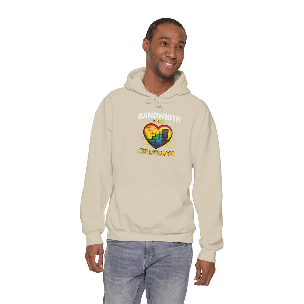 "Bandwidth is my Love Language" Tech Humor Unisex Heavy Blend™ Hoodie