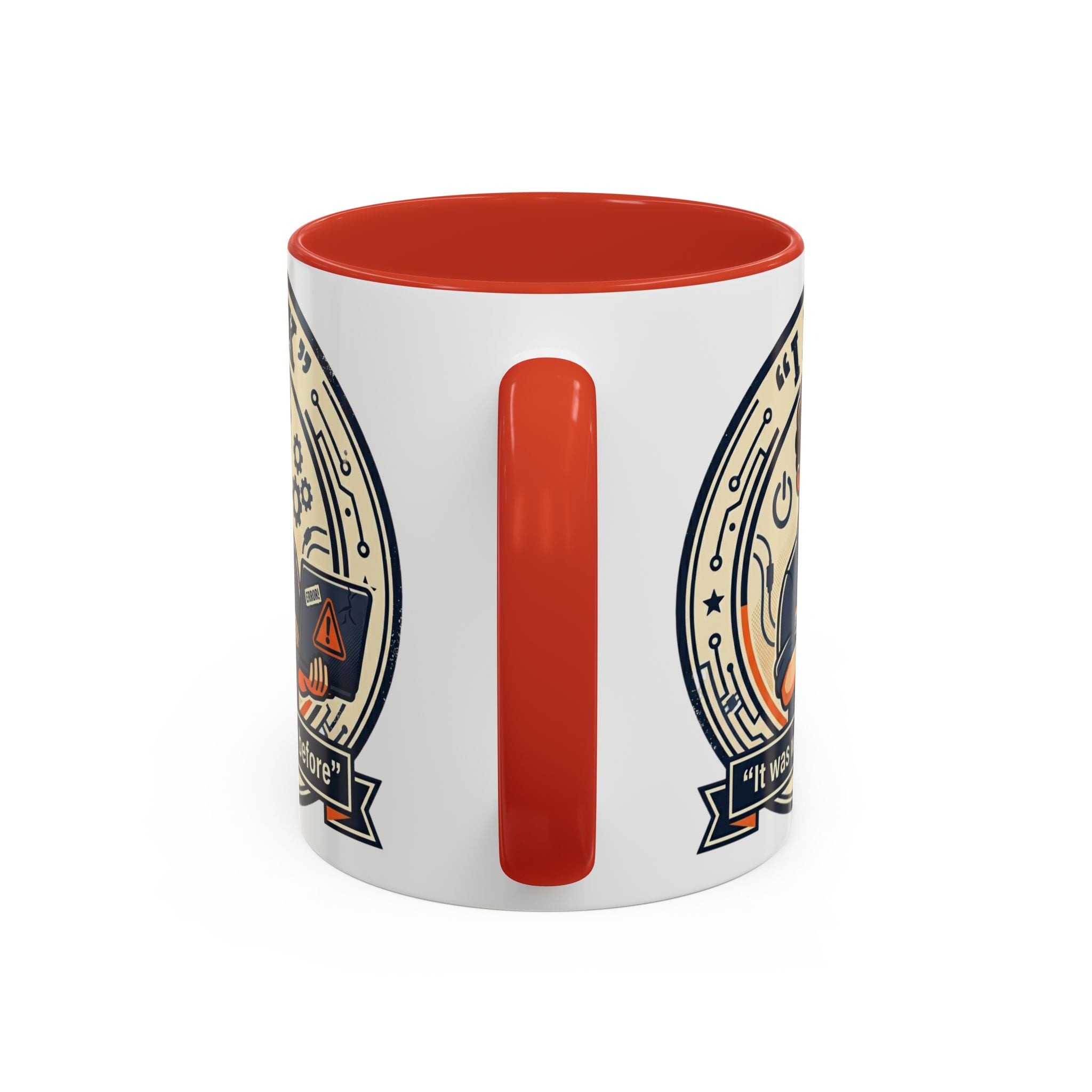 "I Fix: It Was Working Before" IT Humor Accent Coffee Mug (11, 15oz)