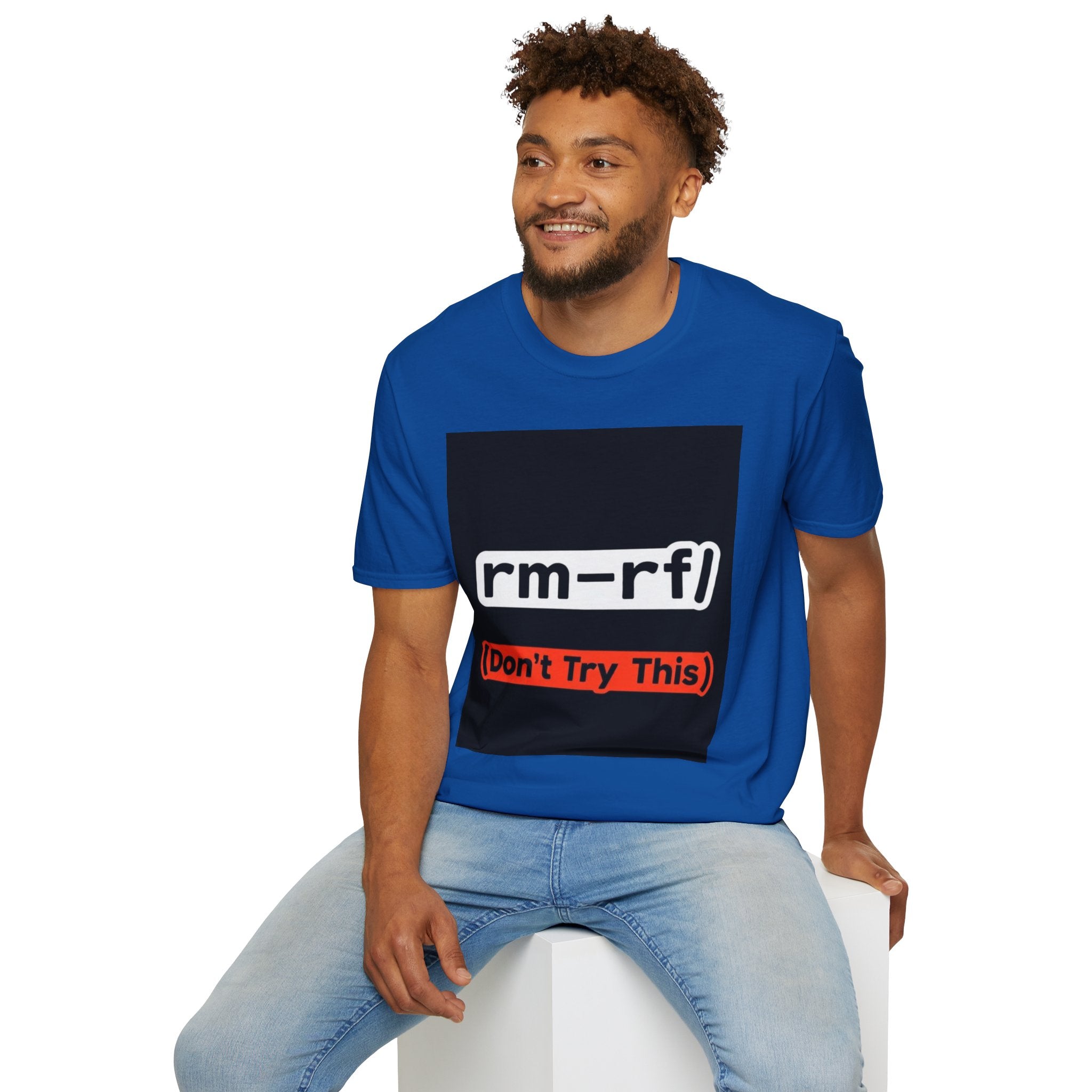 "rm -rf/ (Don't Try This)" Funny IT T-Shirt Hacker Tech Humor Command Tee