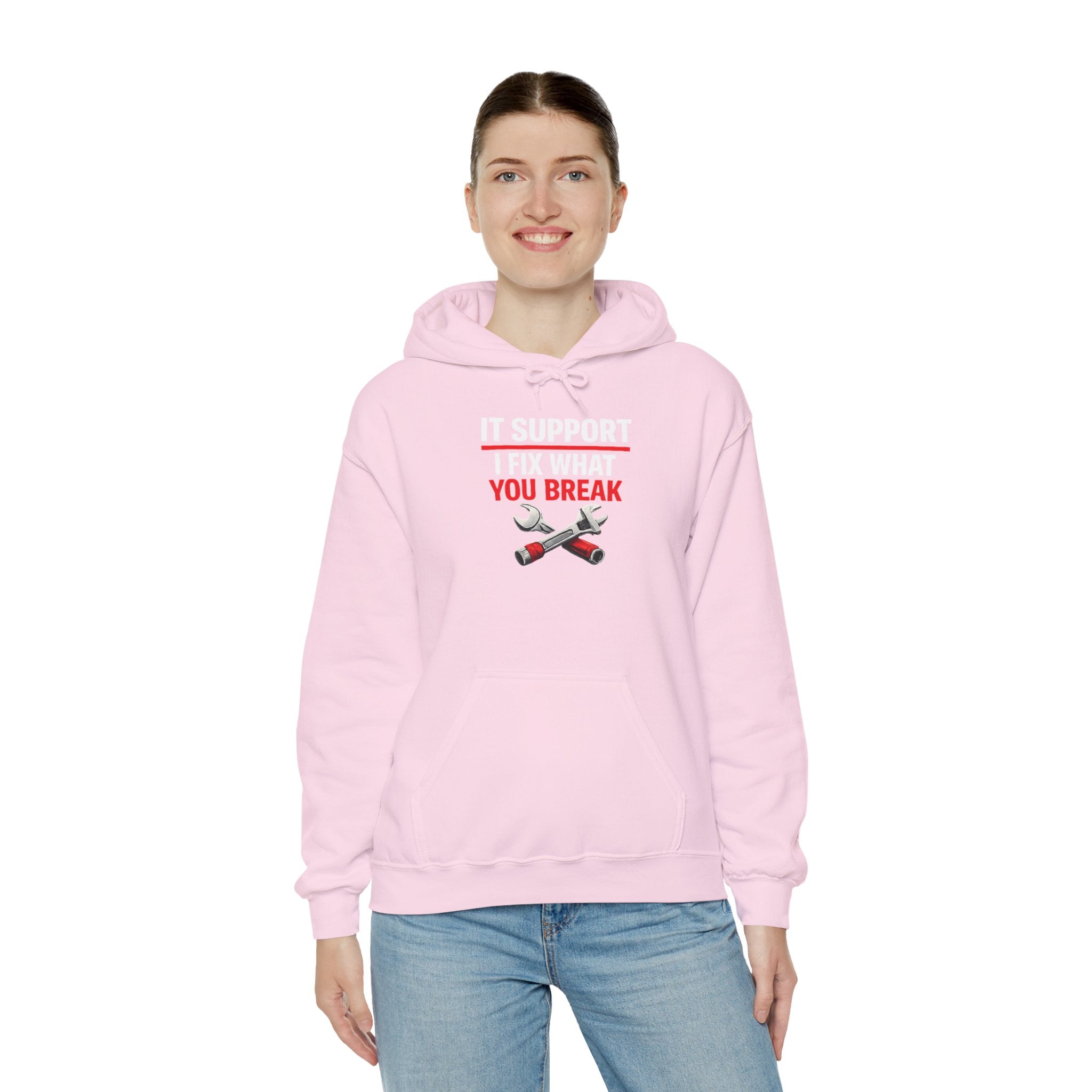 "IT Support: I Fix What You Break" IT Humor Unisex Heavy Blend™ Hoodie