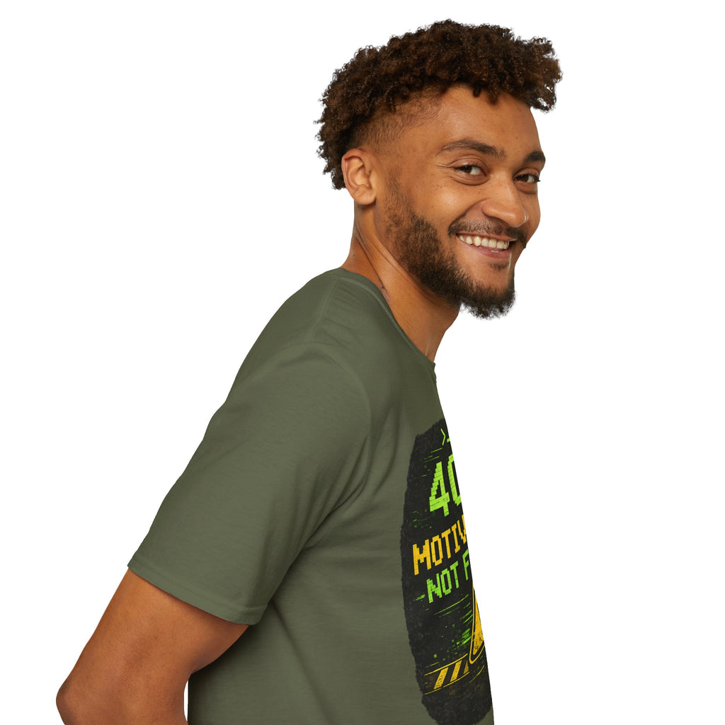 "404: Motivation Not Found" Funny IT Graphic Tee- Tech Humor T-Shirt