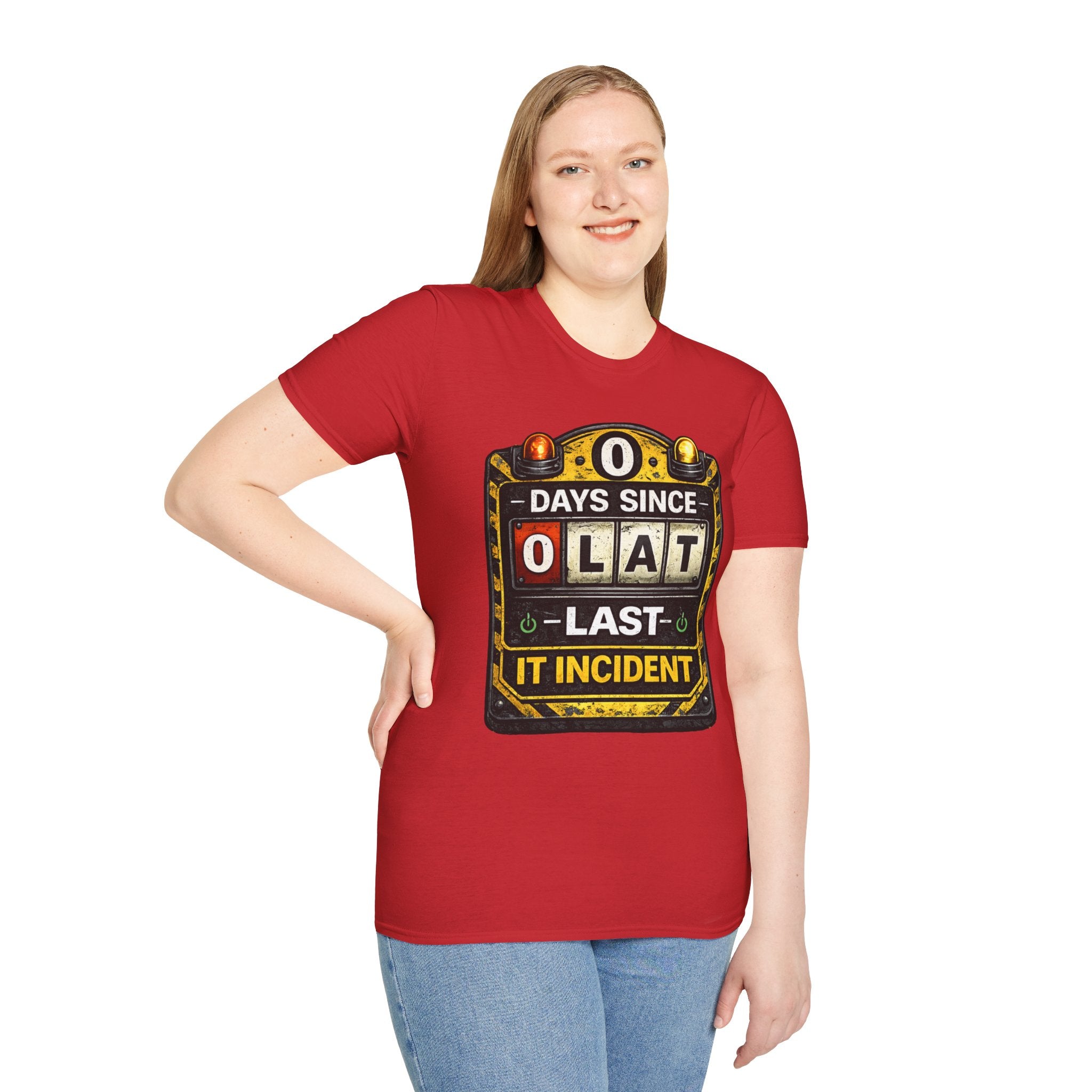 "0 Days Since Last IT Incident" Funny IT Tech Humor T-Shirt