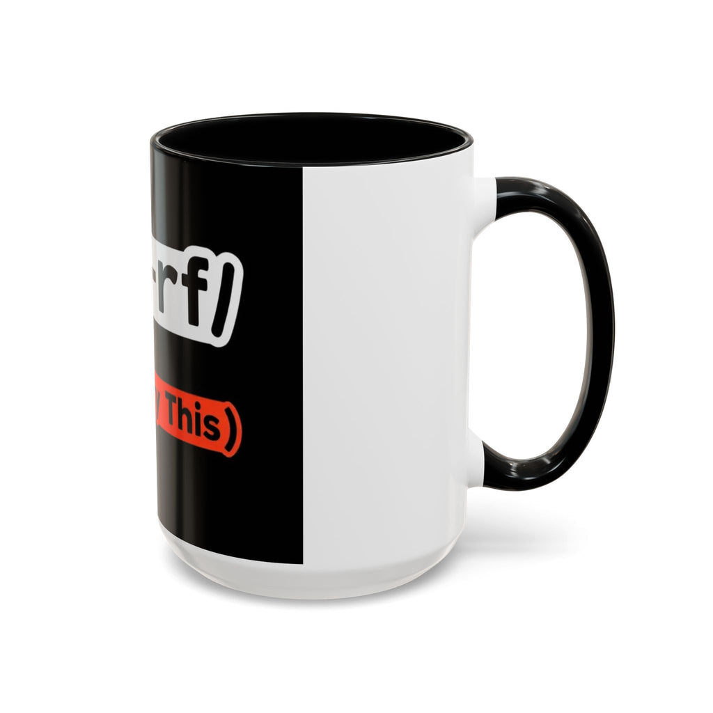 "rm -rf / (Don't Try This)" Funny IT Tech Humor Black Accent Ceramic Coffee Mug