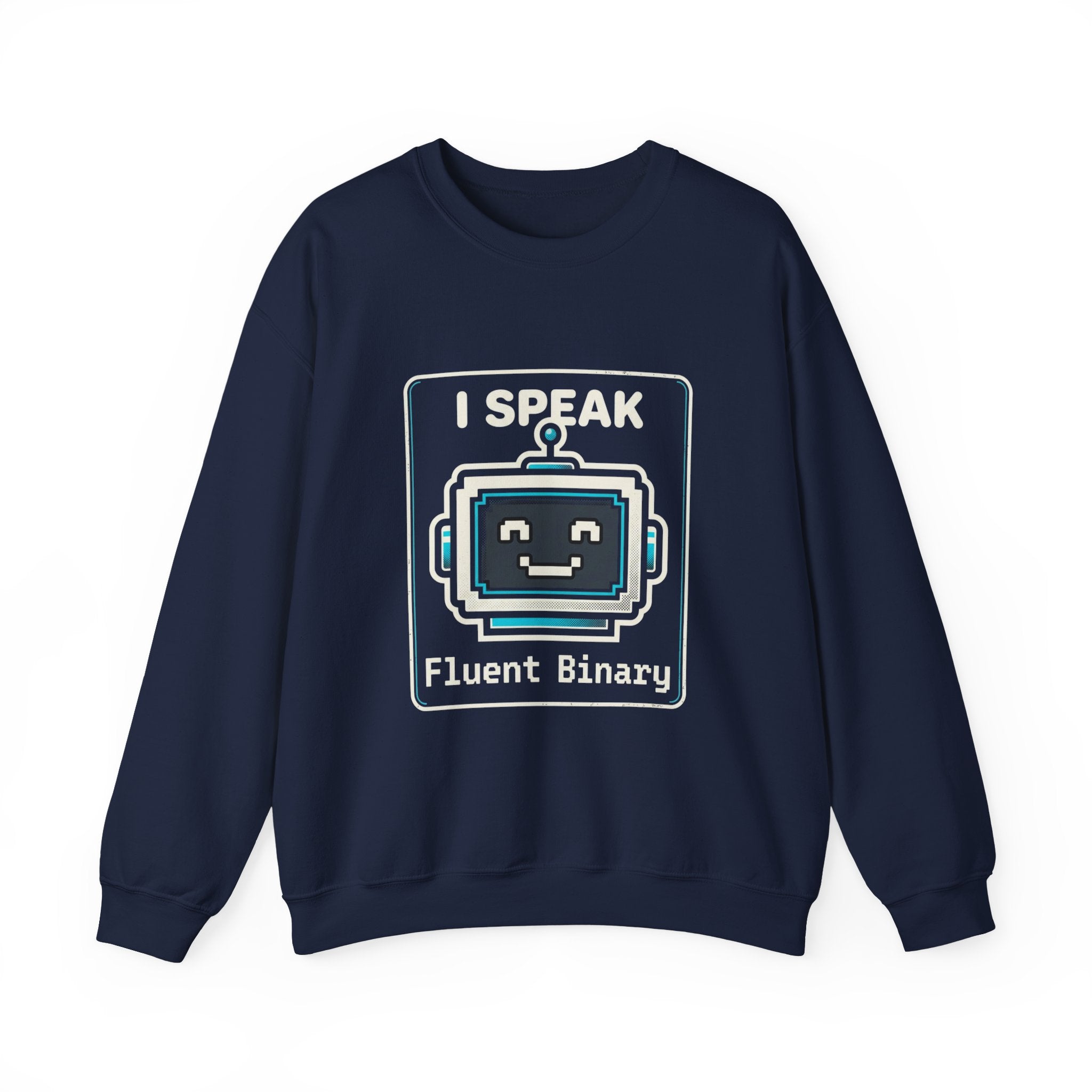 "I Speak Fluent Binary" Funny IT Crewneck Sweatshirt