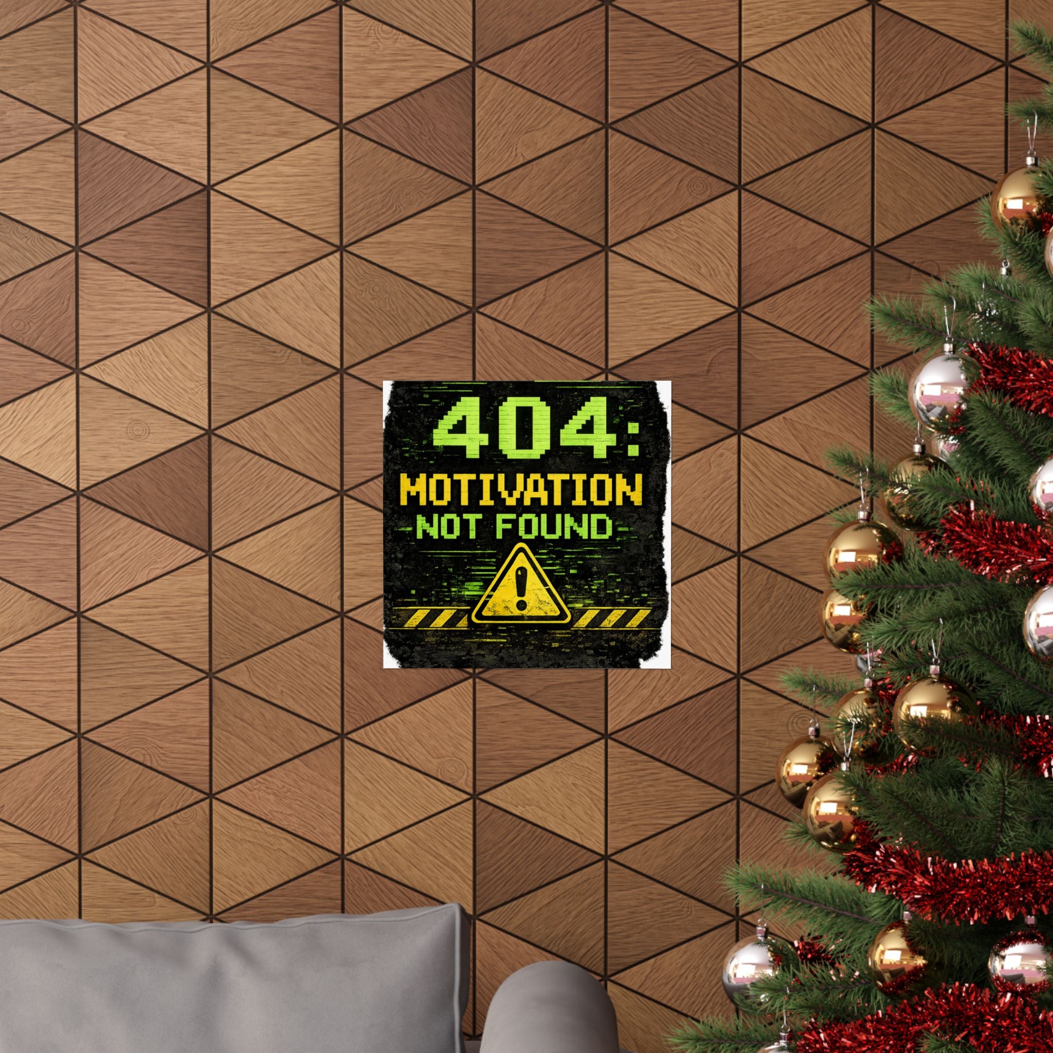 "Error 404 Motivation Not Found" Geek Tech Humor Funny IT Matte Vertical Posters