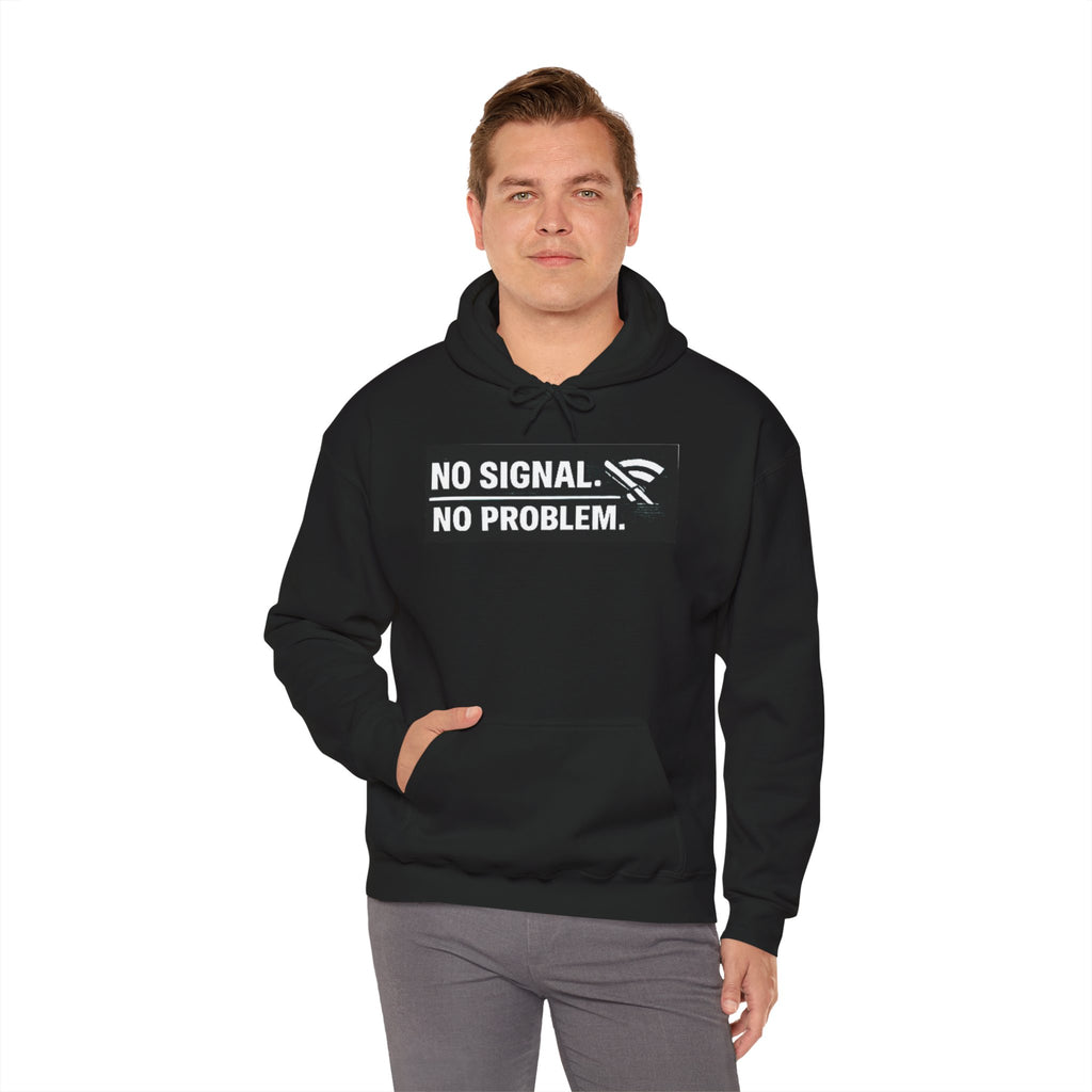 "No Signal, No Problem" IT Humor Unisex Heavy Blend™ Hoodie
