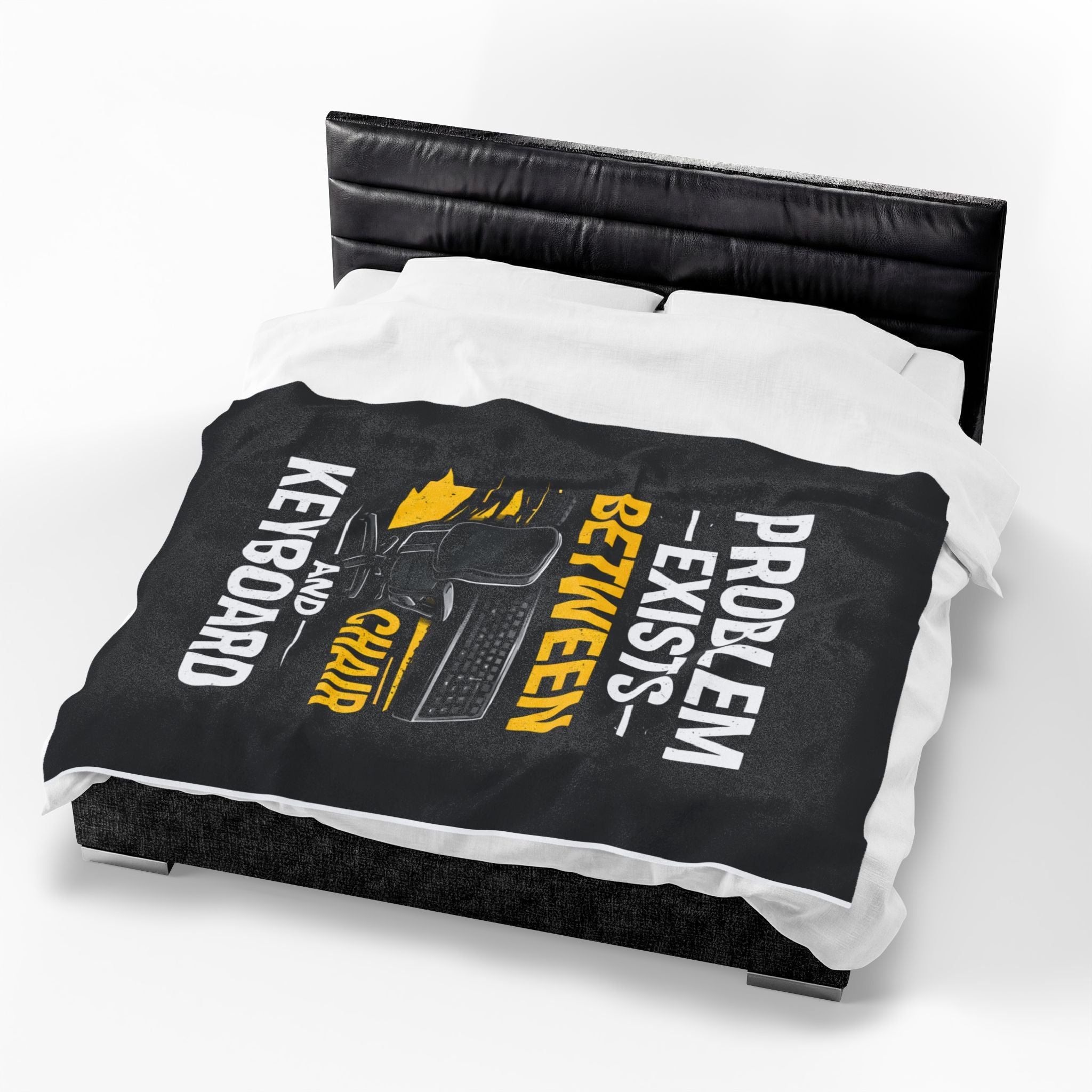 "Problem Exists Between Chair and Keyboard" Tech Humor Velveteen Throw Funny IT Funny Office Blanket