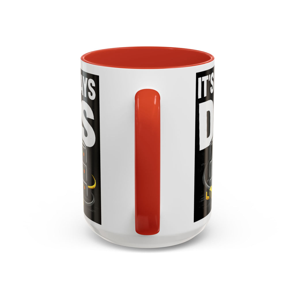 "It's Always DNS" IT Humor Accent Coffee Mug (11, 15oz)