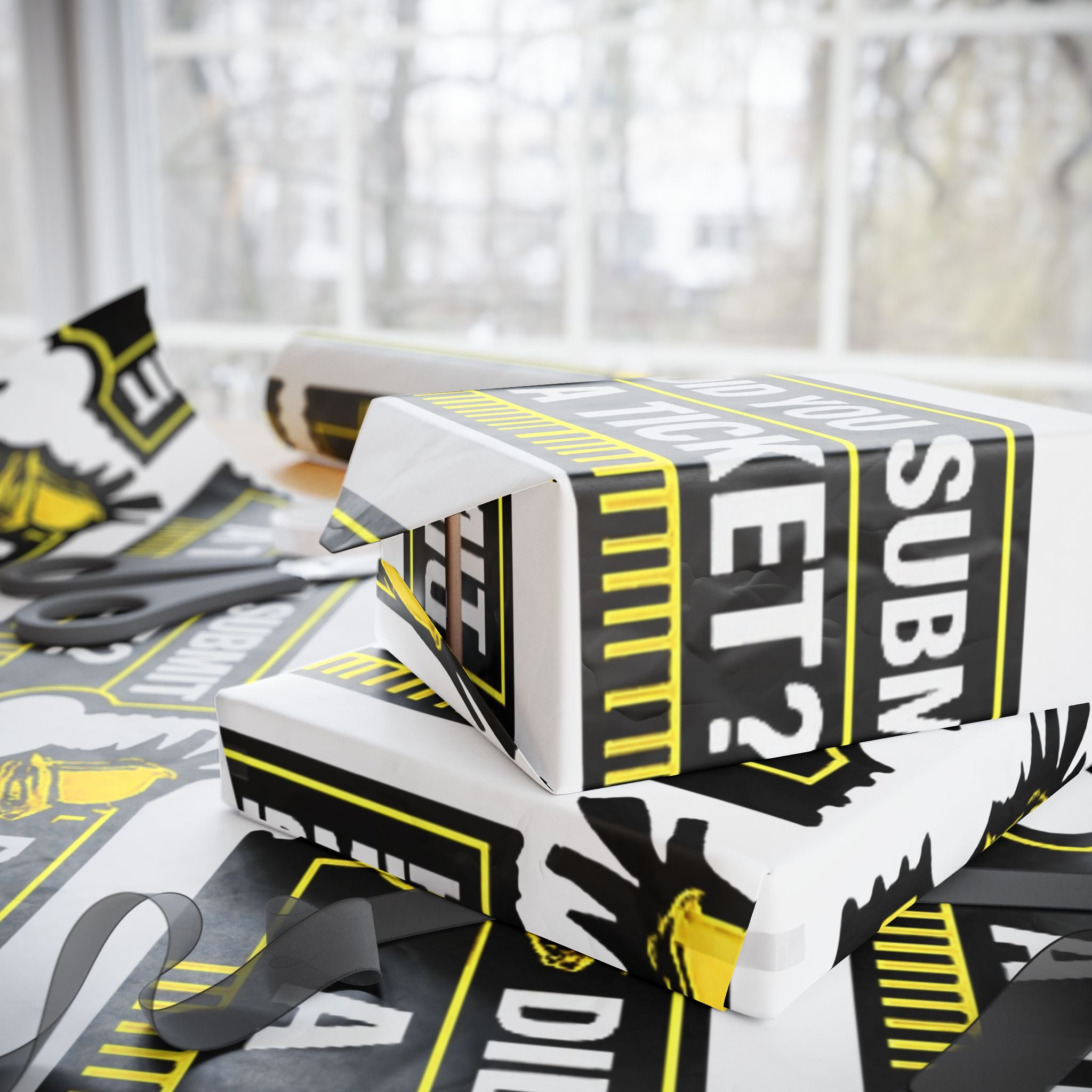 "Did You Submit A Ticket?" Funny Tech Gift Wrapping Paper
