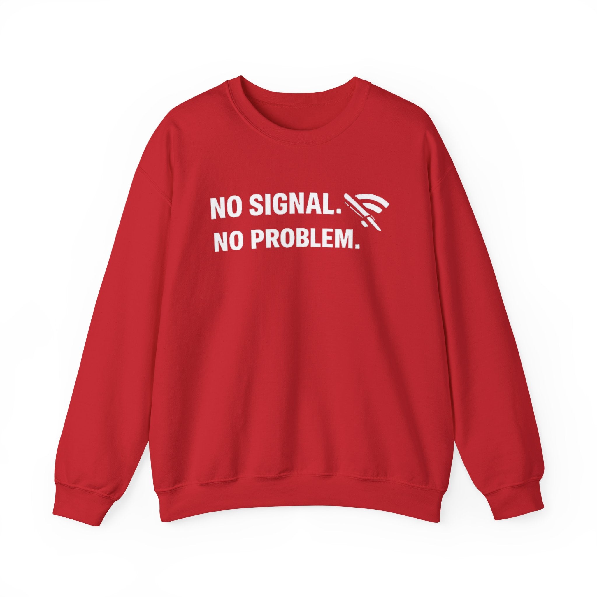 "No Signal, No Problem" Unisex Heavy Blend™ Tech Humor Crewneck Sweatshirt