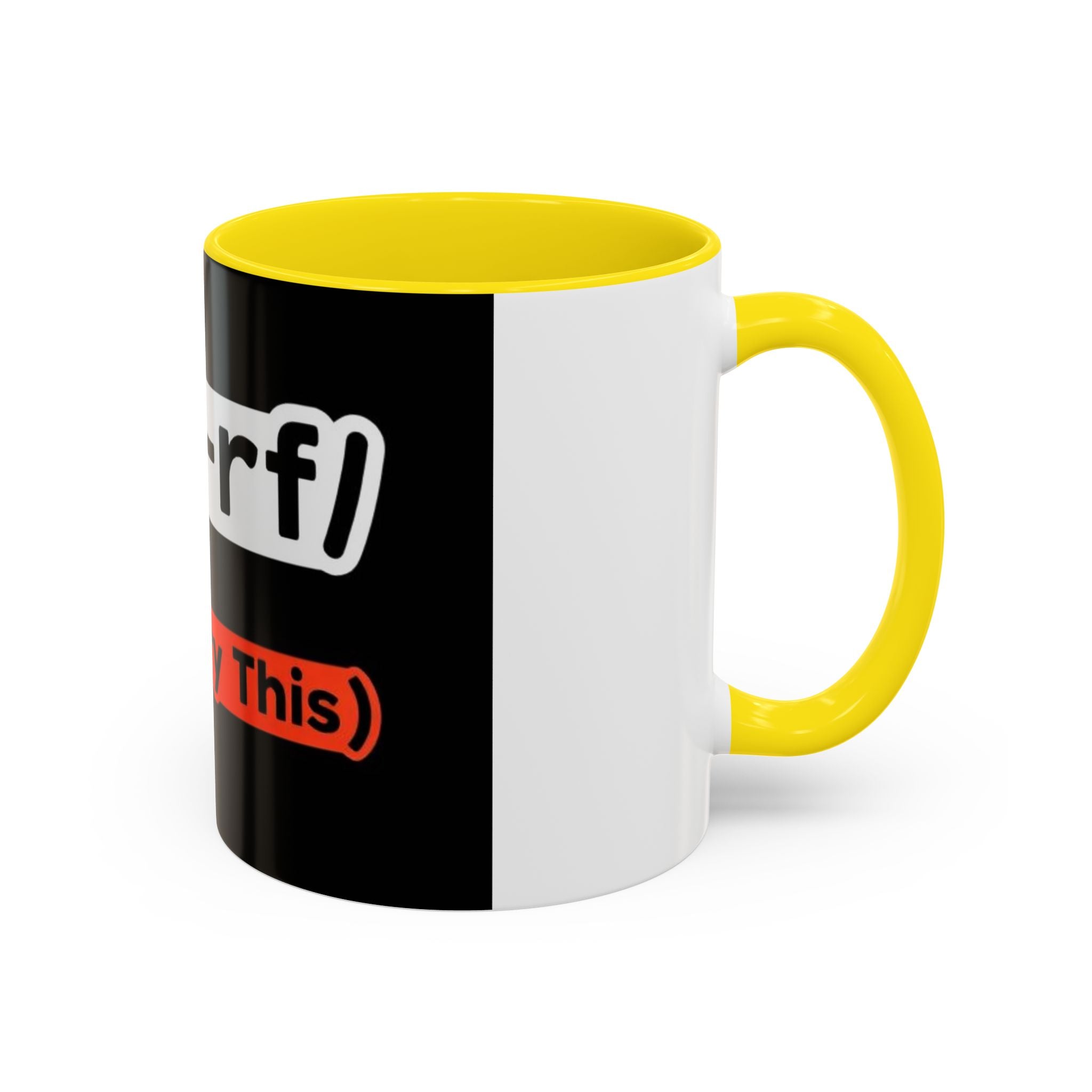 "rm -rf / (Don't Try This)" Funny IT Tech Humor Black Accent Ceramic Coffee Mug