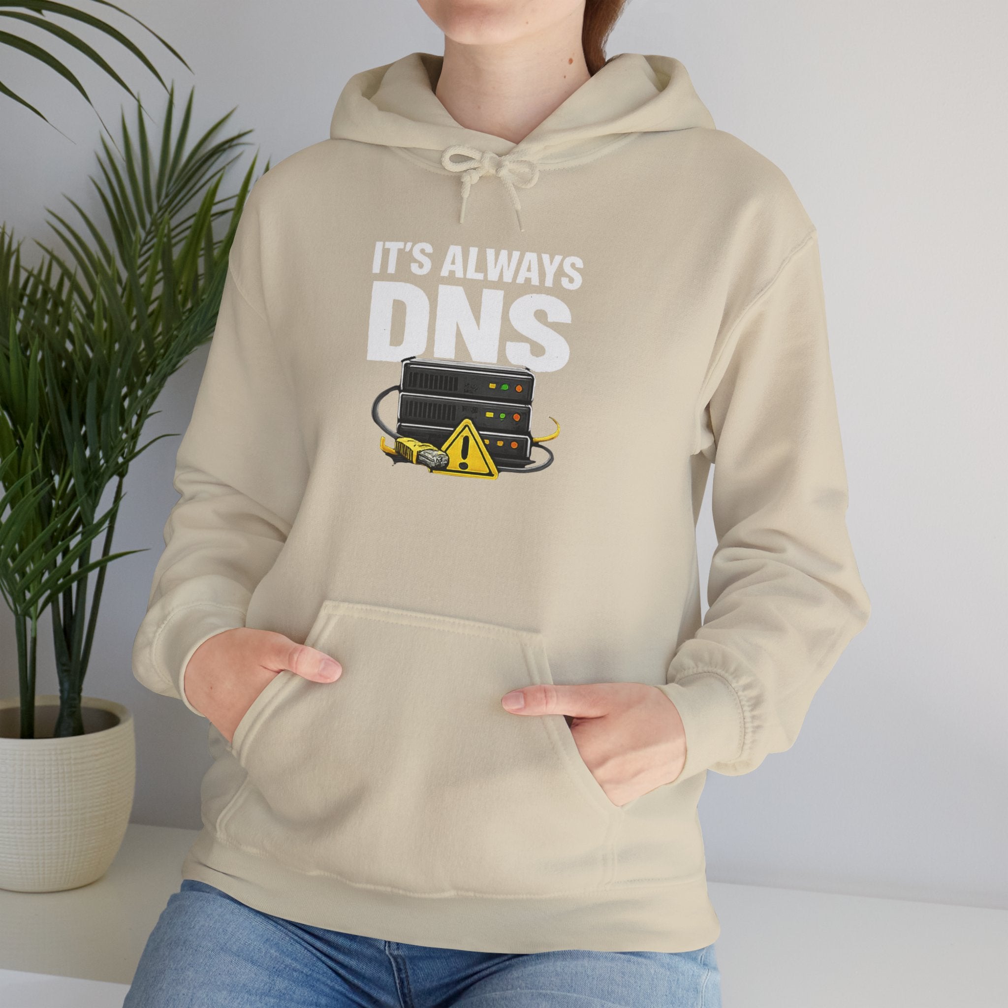 "It's Always DNS" Tech Humor Unisex Heavy Blend™ Hoodie