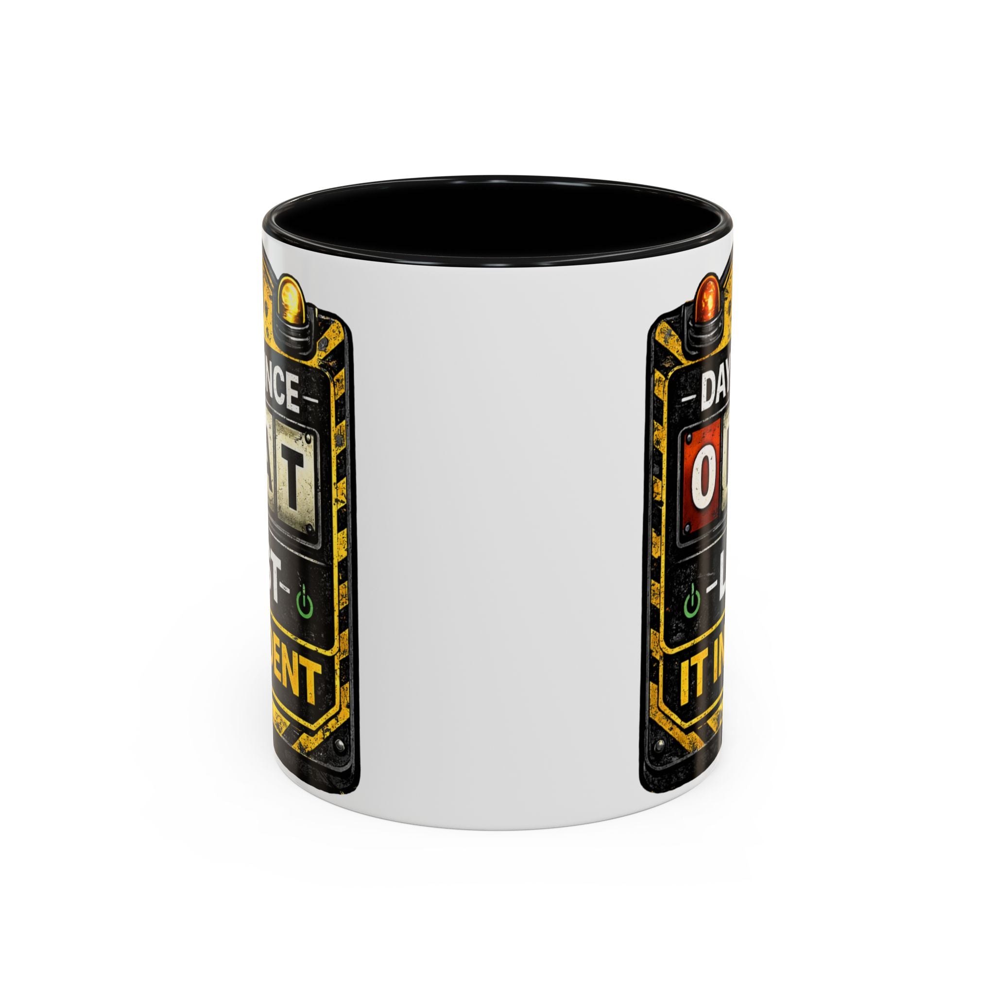"0 Days Since Last IT Incident" IT Humor Accent Coffee Mug (11, 15oz)