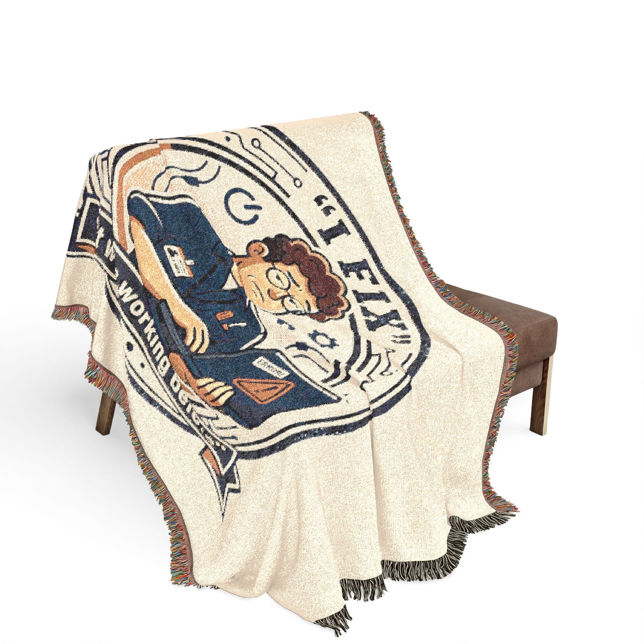 "I Fix: It Worked Before" Funny IT Tech Humor  Woven Throw Blanket