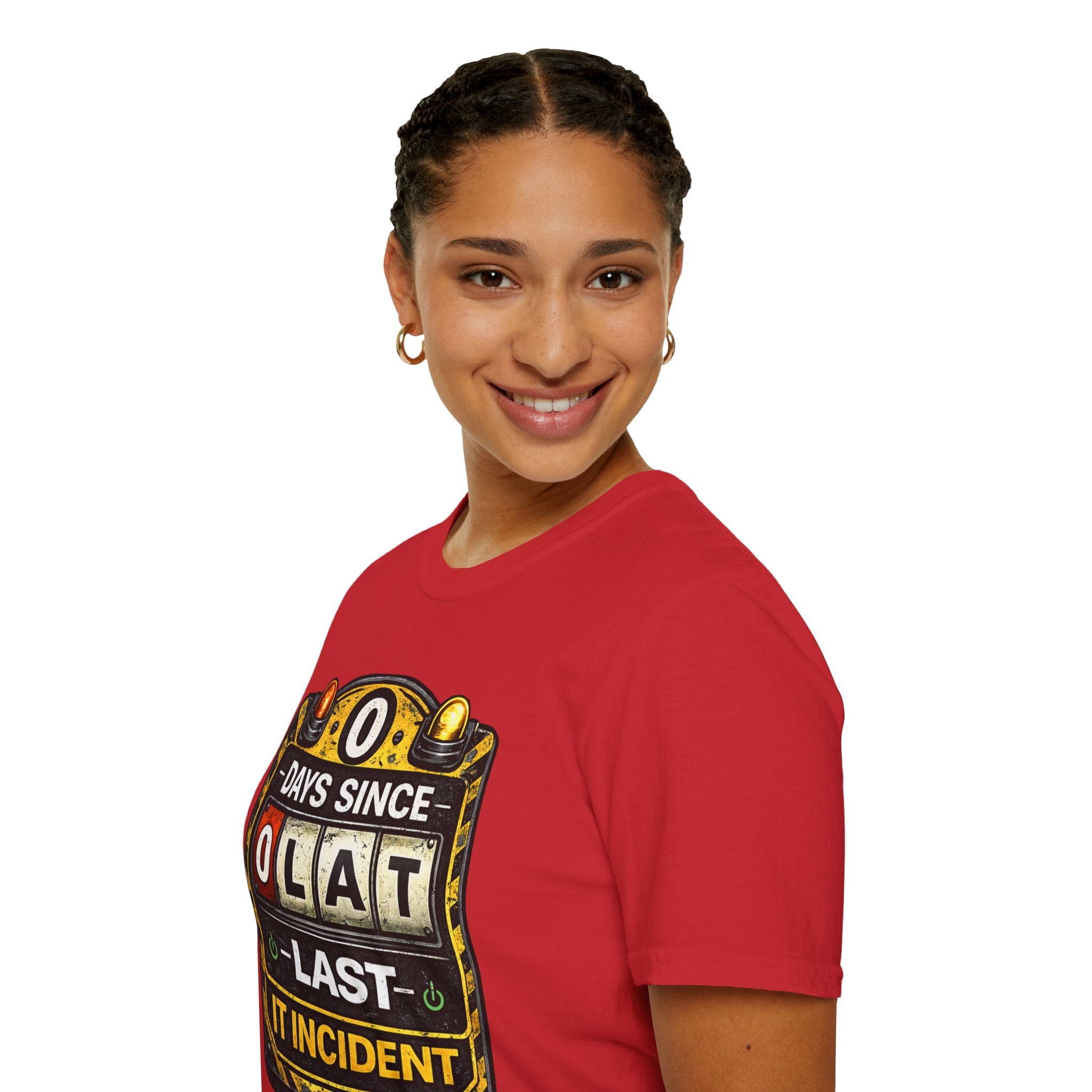 "0 Days Since Last IT Incident" Funny IT Tech Humor T-Shirt