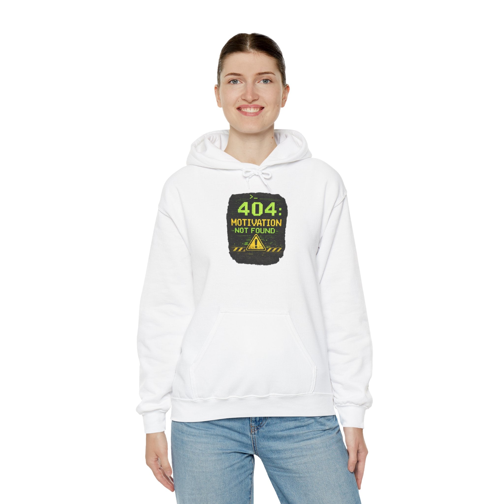 "Error 404 Motivation Not Found" IT Humor Unisex Heavy Blend™ Hoodie