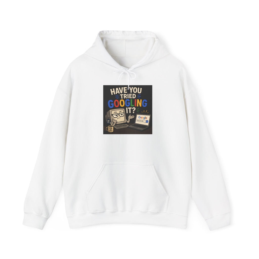 "Have You Tried Googling It?" Funny Retro Computer Tech Hoodie