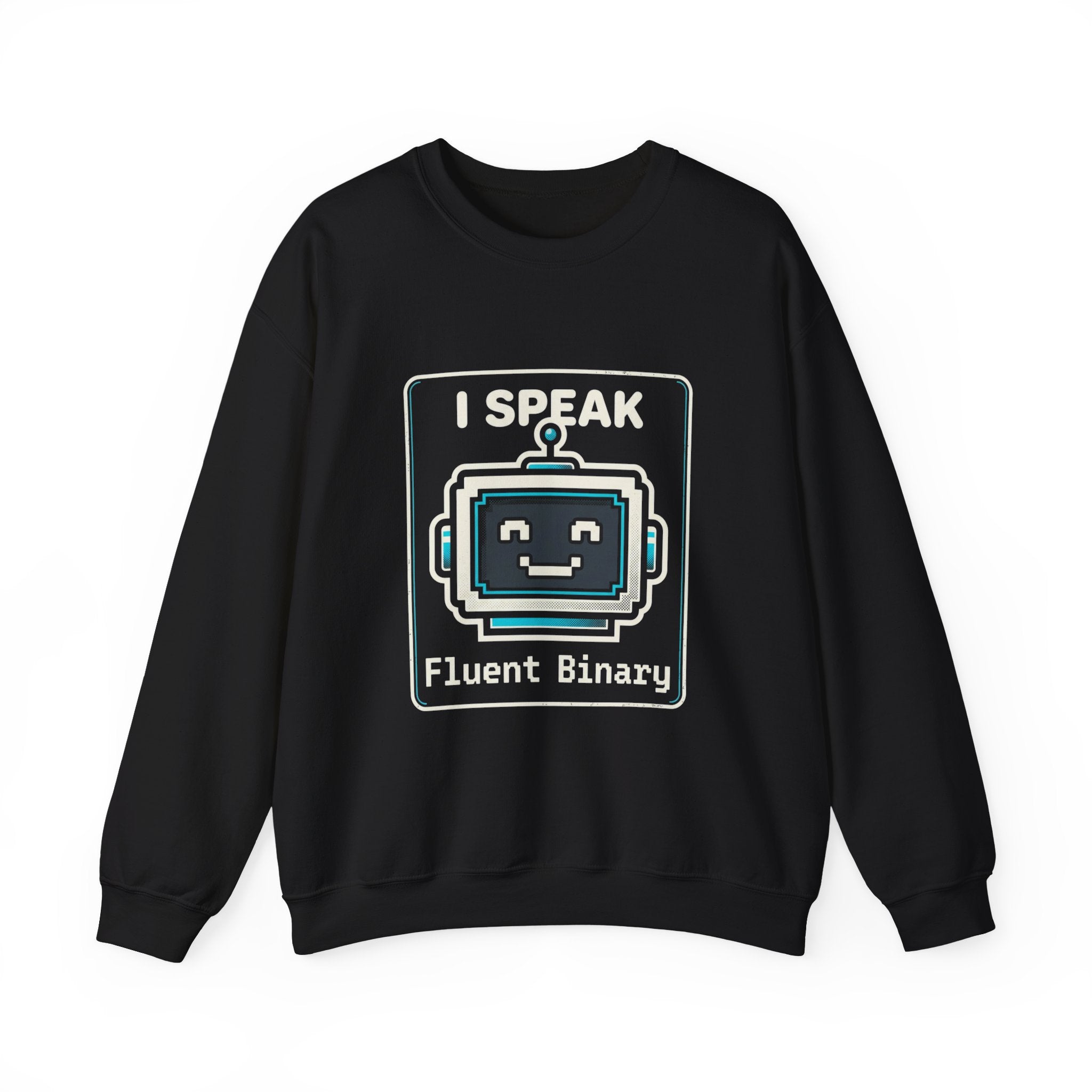"I Speak Fluent Binary" Funny IT Crewneck Sweatshirt