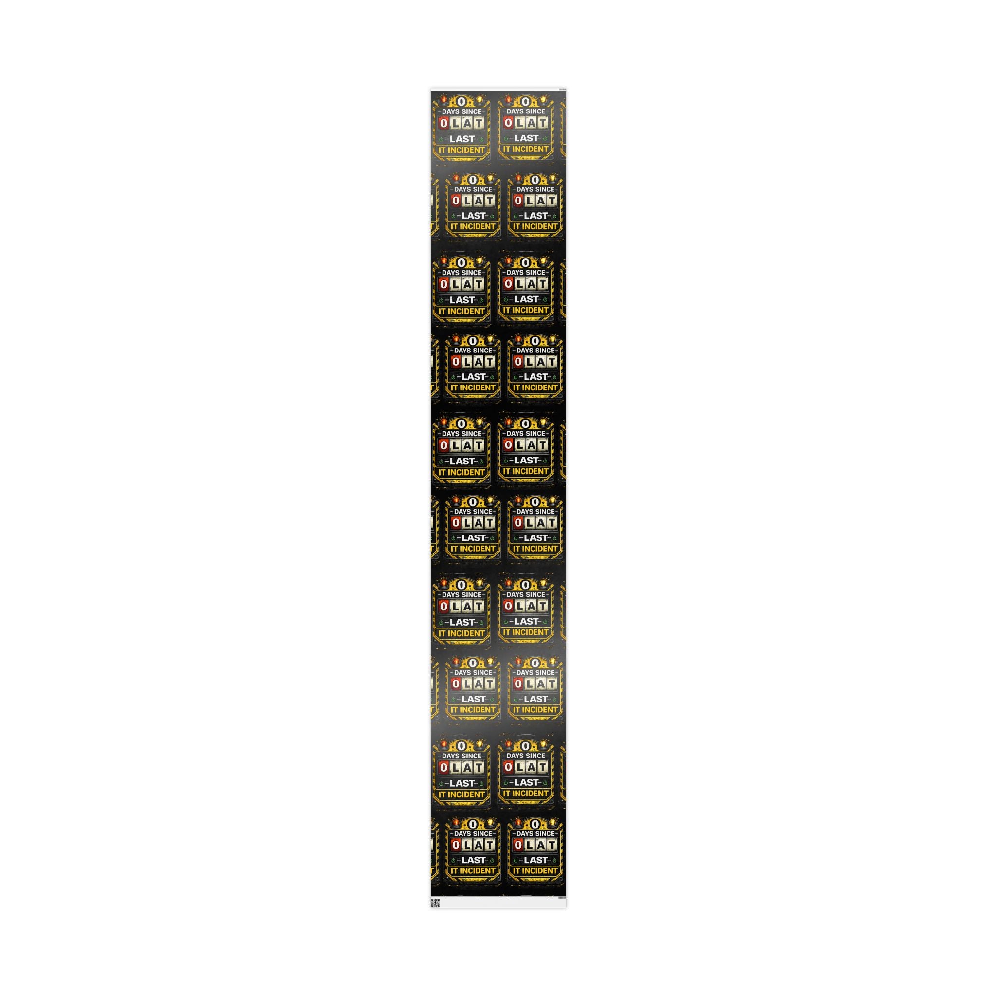 "0 Days Since Last IT Incident" Funny Wrapping Paper – IT Tech Humor Gift Wrap