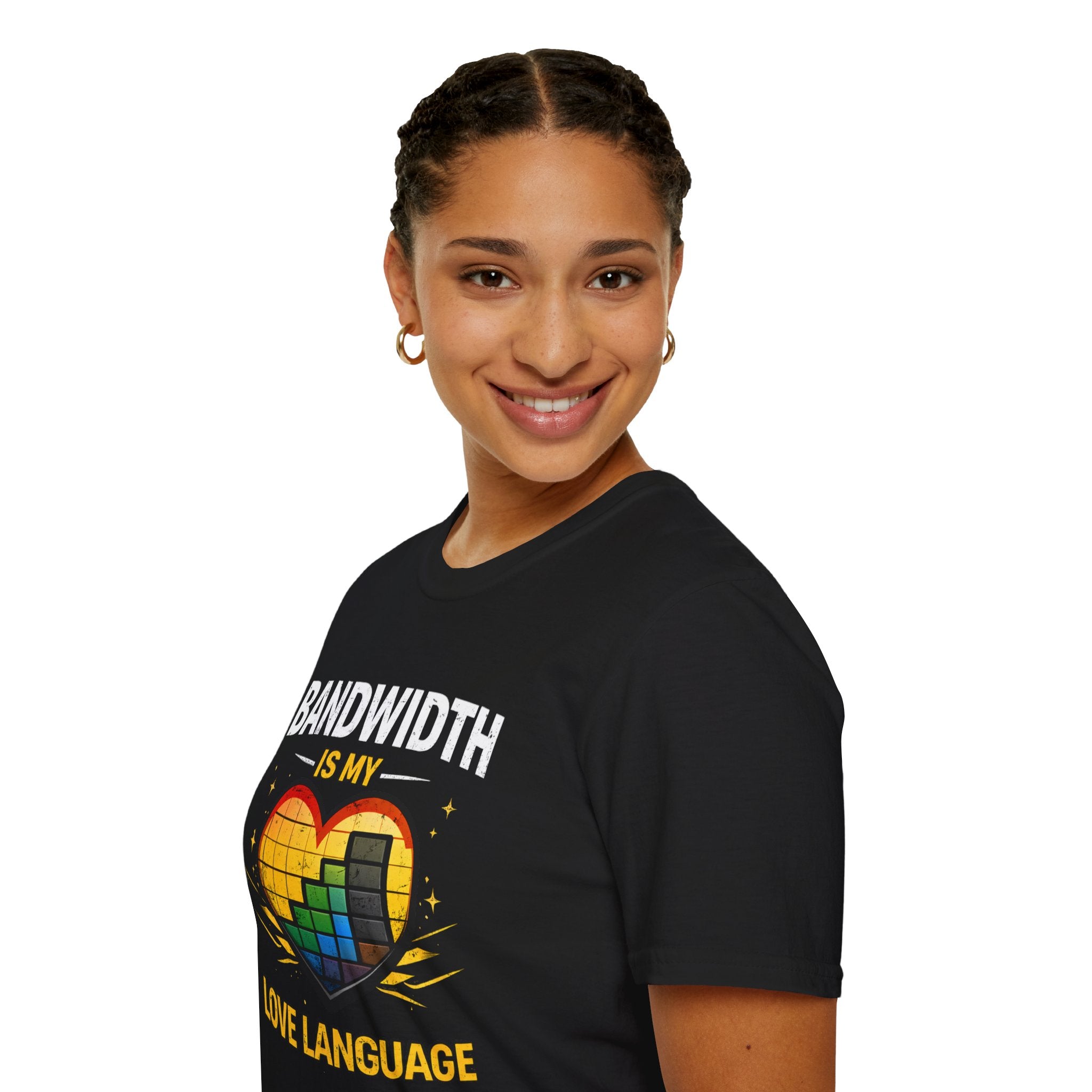 "Bandwidth Is My Love Language" Funny IT Tech Humor T-Shirt