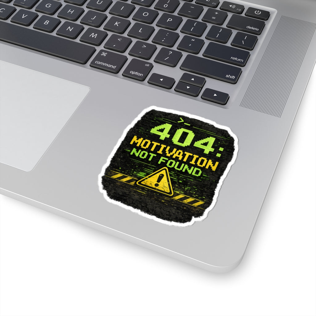 "Error 404 Motivation Not Found" Geek Tech Humor Funny IT Kiss-Cut Stickers