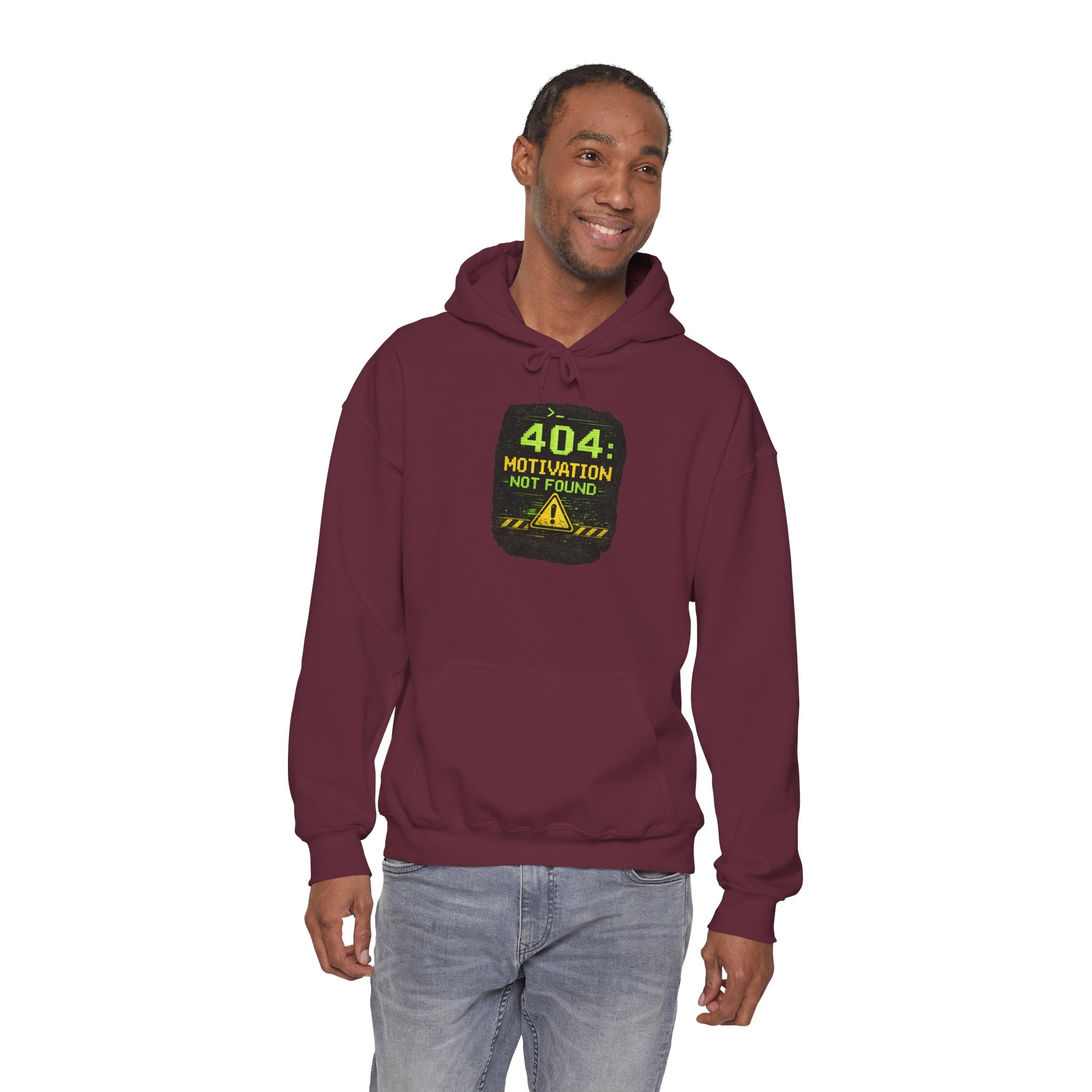 "Error 404 Motivation Not Found" IT Humor Unisex Heavy Blend™ Hoodie