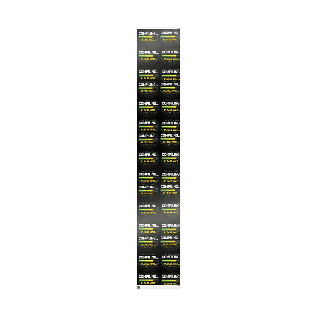 "Compiling...Please Wait" Funny IT Holiday Gift Wrap Tech Humor Office Gift Wrapping Paper