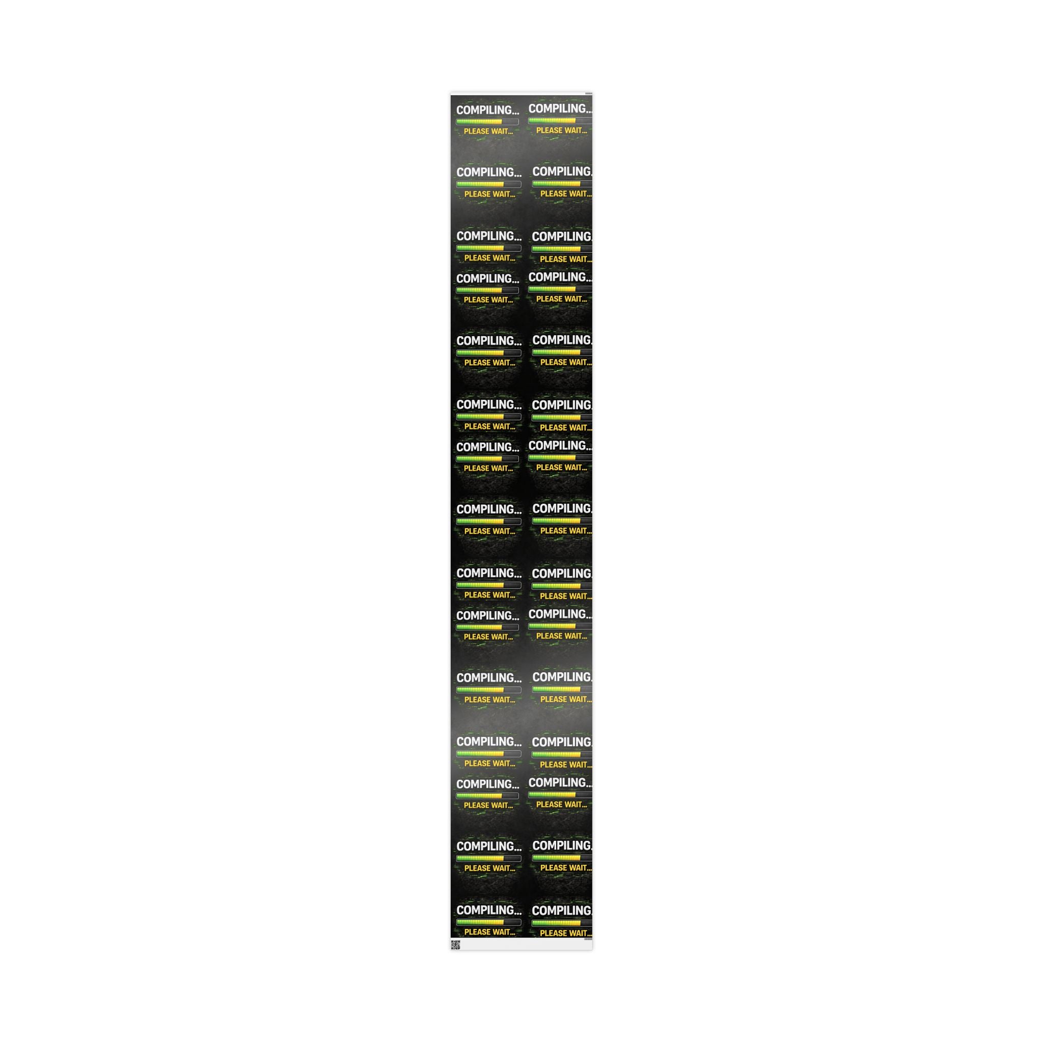 "Compiling...Please Wait" Funny IT Holiday Gift Wrap Tech Humor Office Gift Wrapping Paper