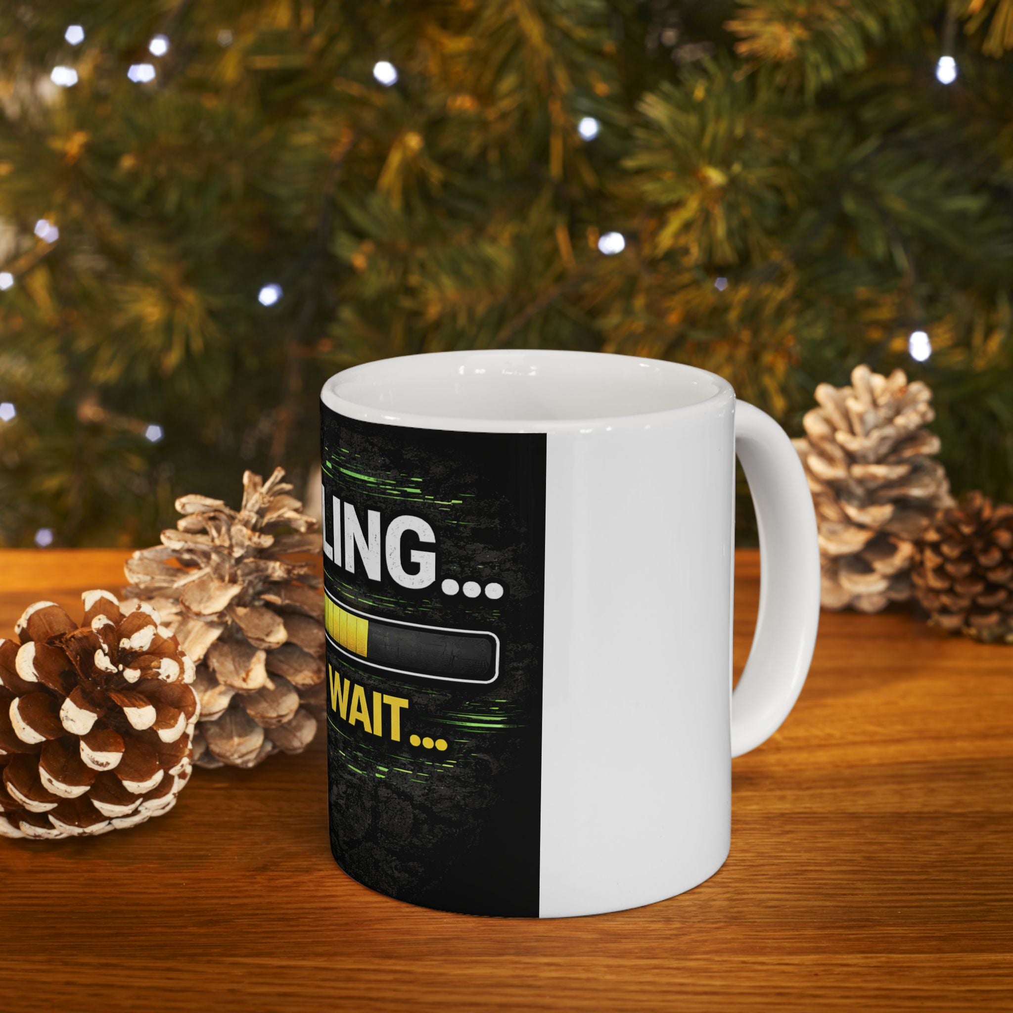 "Compiling... Please Wait" Geek Humor Ceramic Mug, (11oz, 15oz)