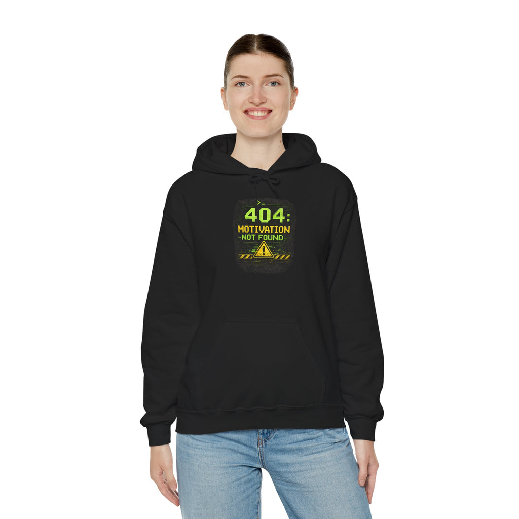 "Error 404 Motivation Not Found" IT Humor Unisex Heavy Blend™ Hoodie