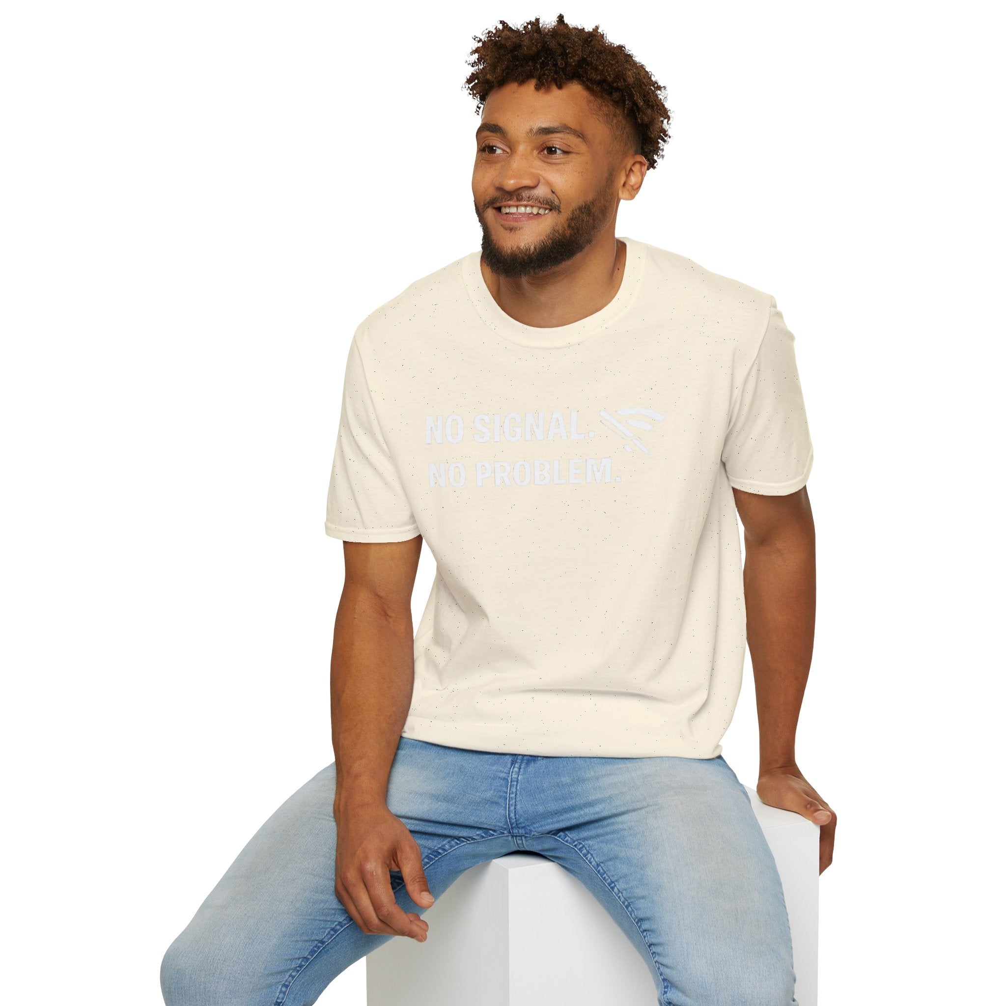 "No Signal, No Problem" Funny IT Tech Humor T-Shirt