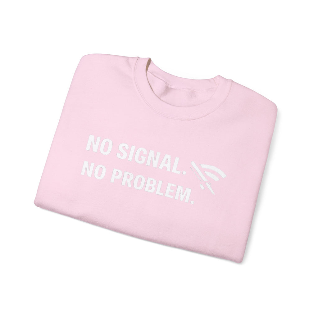 "No Signal, No Problem" Unisex Heavy Blend™ Tech Humor Crewneck Sweatshirt
