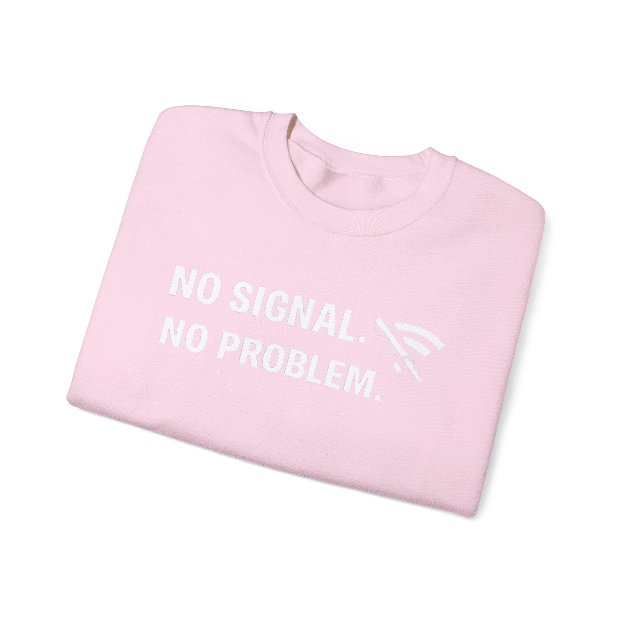 "No Signal, No Problem" Unisex Heavy Blend™ Tech Humor Crewneck Sweatshirt