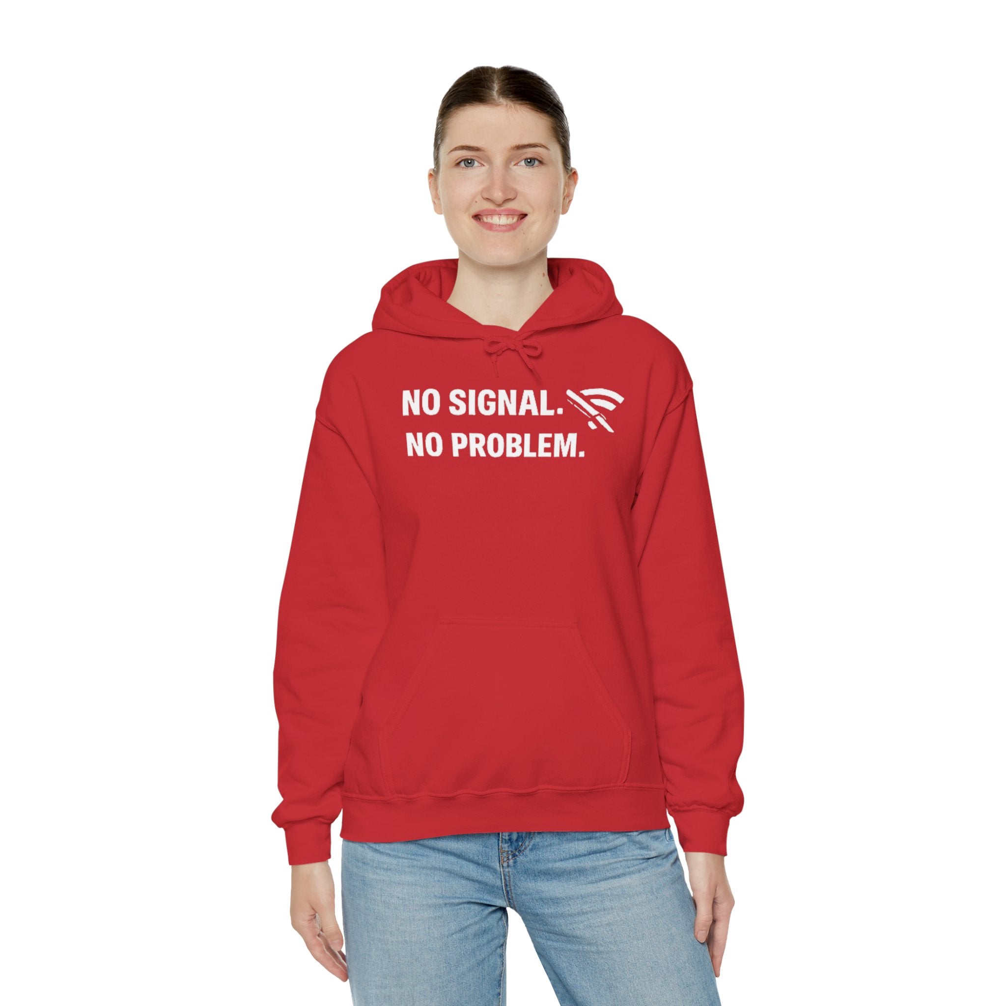 "No Signal, No Problem" IT Humor Unisex Heavy Blend™ Hoodie
