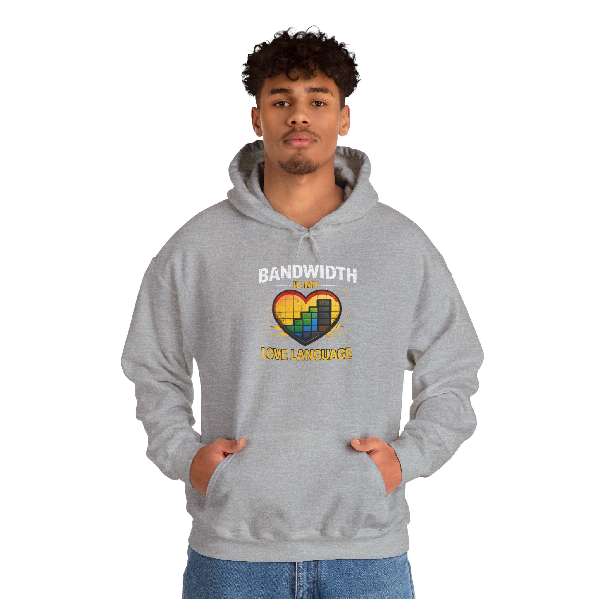 "Bandwidth is my Love Language" Tech Humor Unisex Heavy Blend™ Hoodie