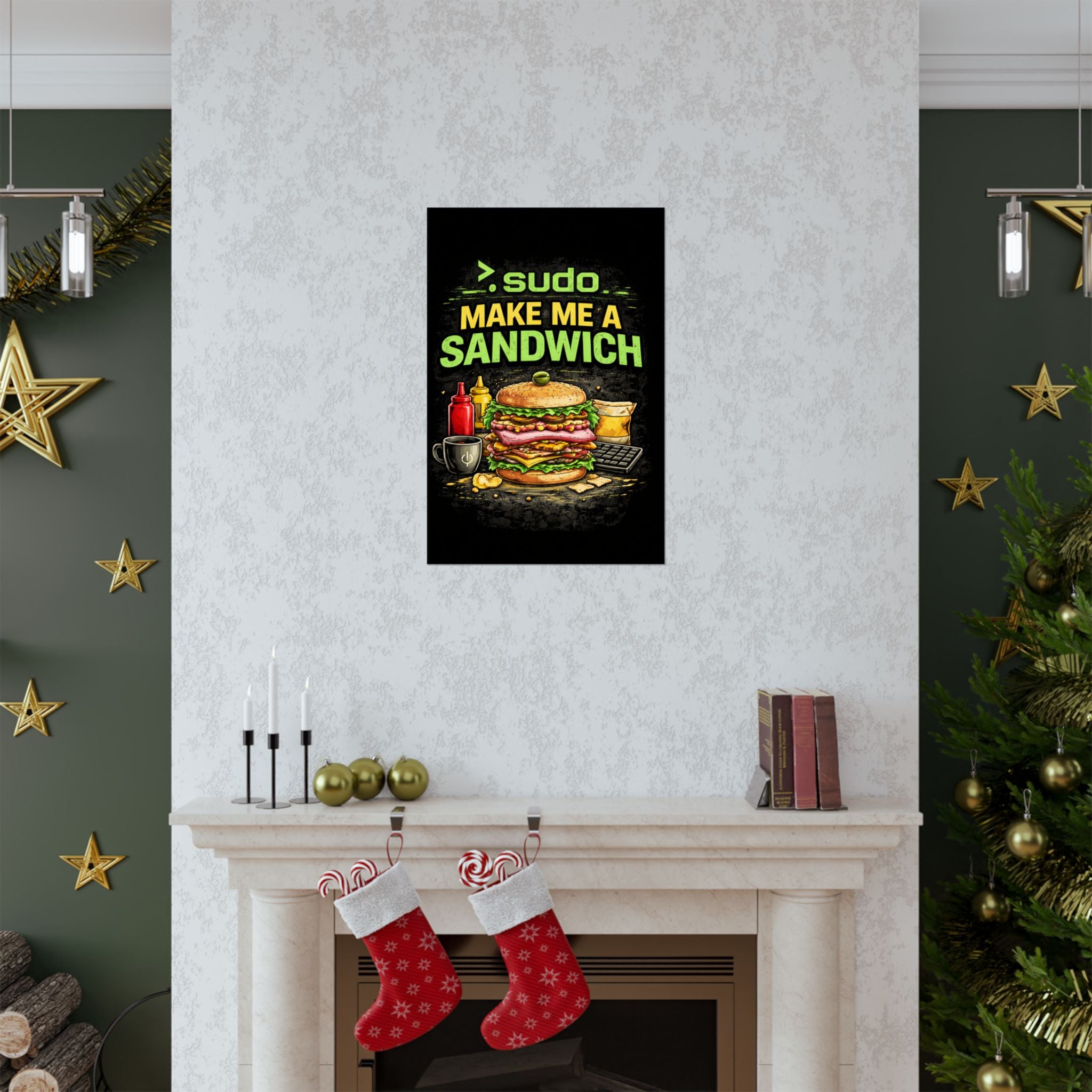 ">.Sudo Make Me A Sandwich" Geek Tech Humor Funny IT Matte Vertical Posters