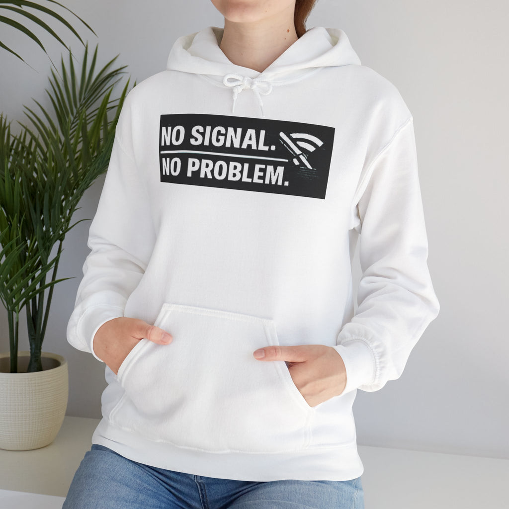 "No Signal, No Problem" IT Humor Unisex Heavy Blend™ Hoodie