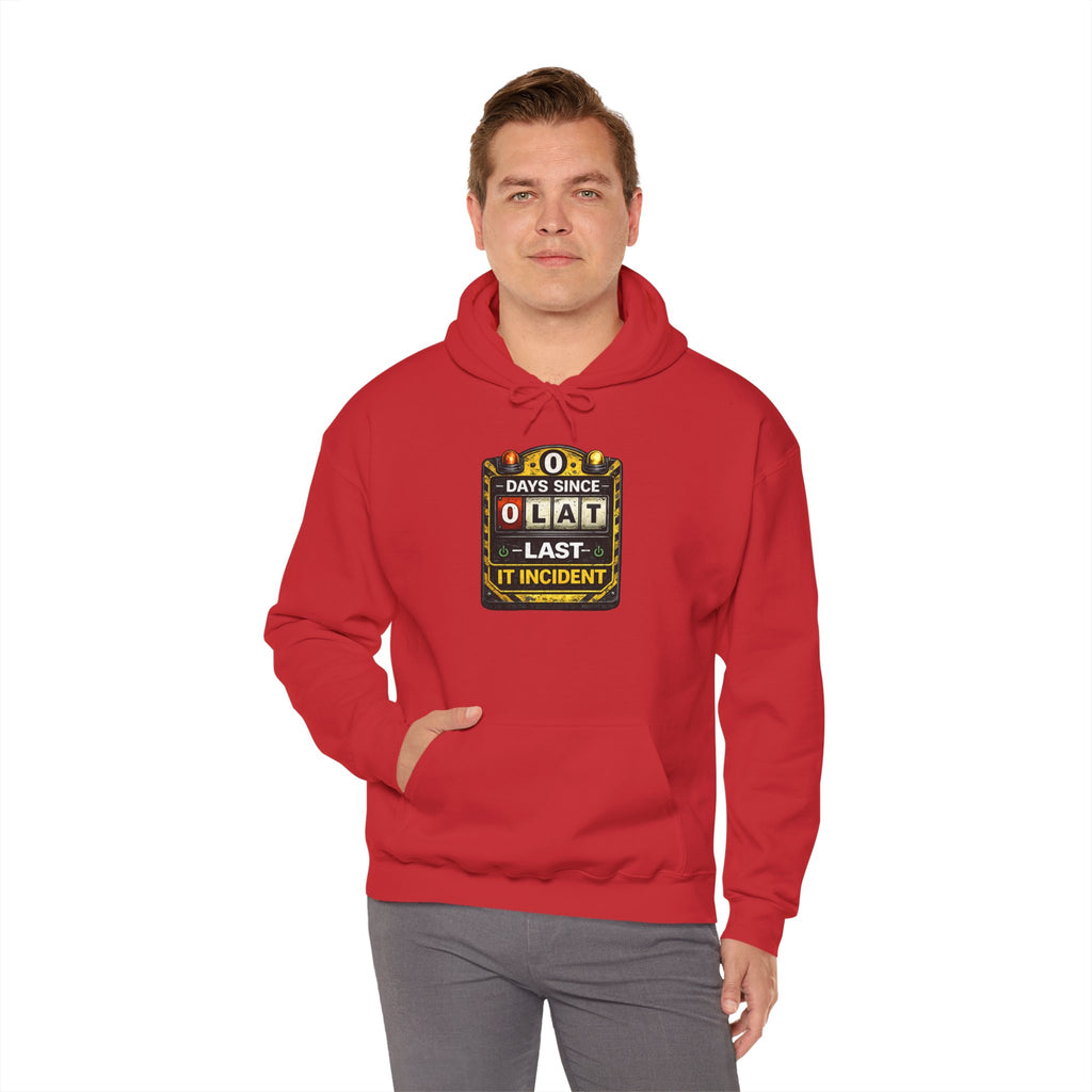 "0 Days Since Last IT Incident" Tech Humor Unisex Heavy Blend™ Hoodie