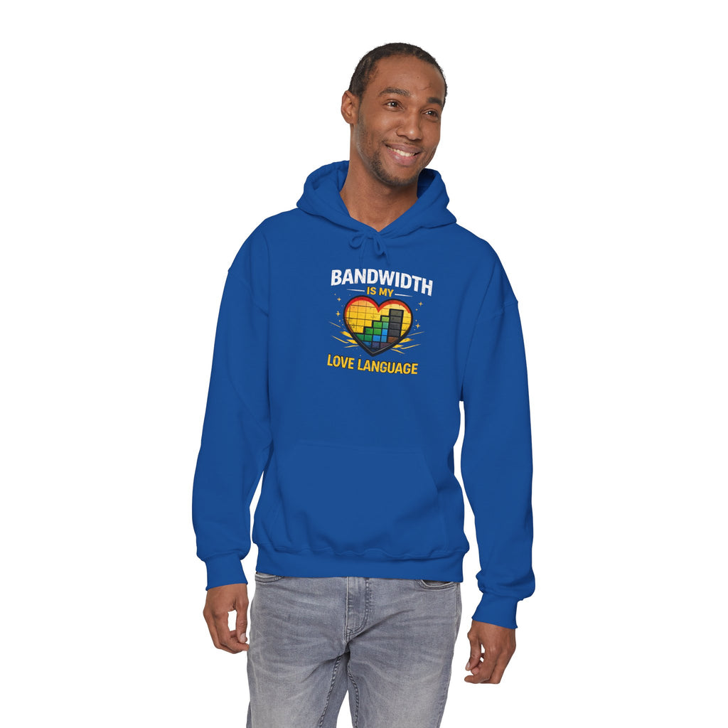 "Bandwidth is my Love Language" Tech Humor Unisex Heavy Blend™ Hoodie