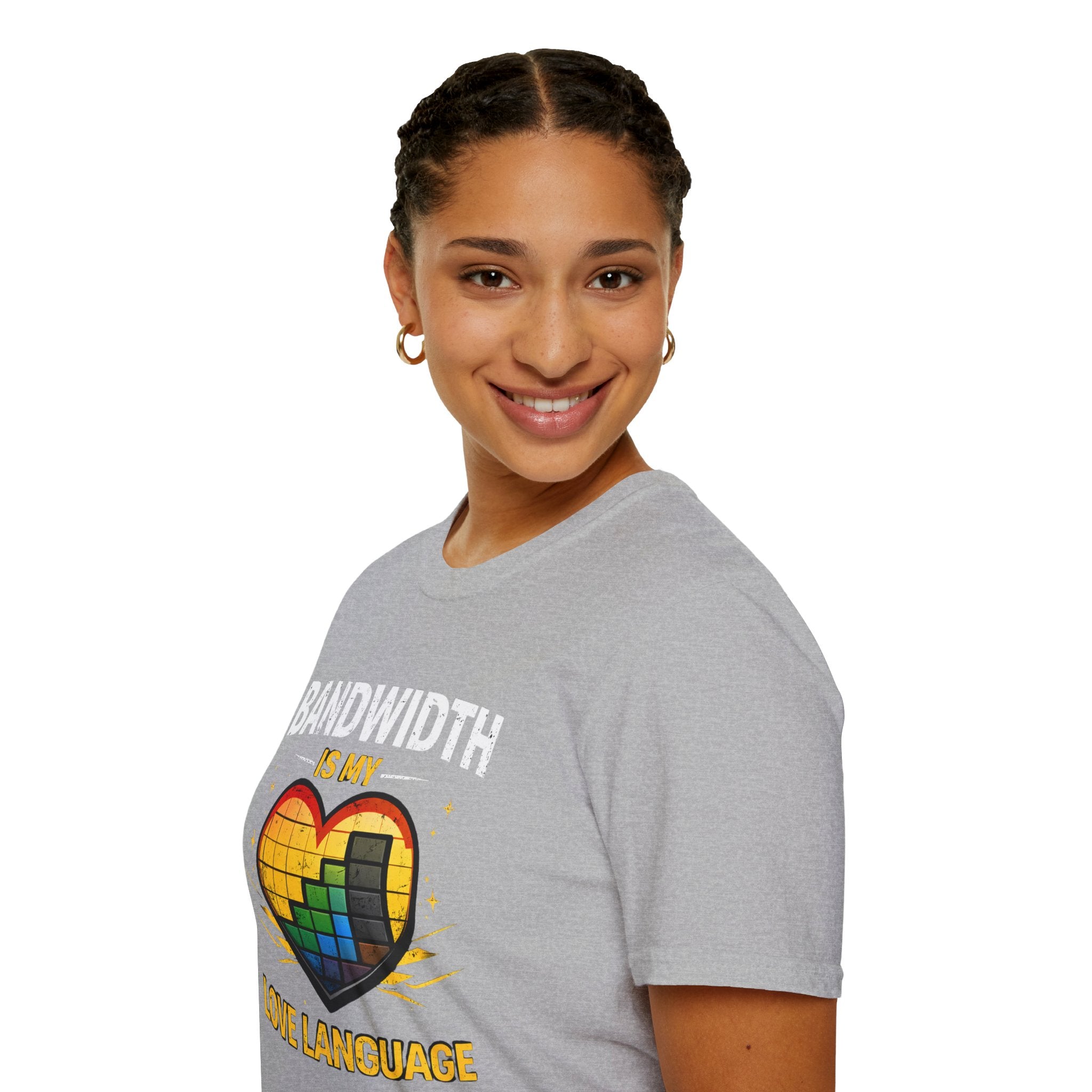 "Bandwidth Is My Love Language" Funny IT Tech Humor T-Shirt