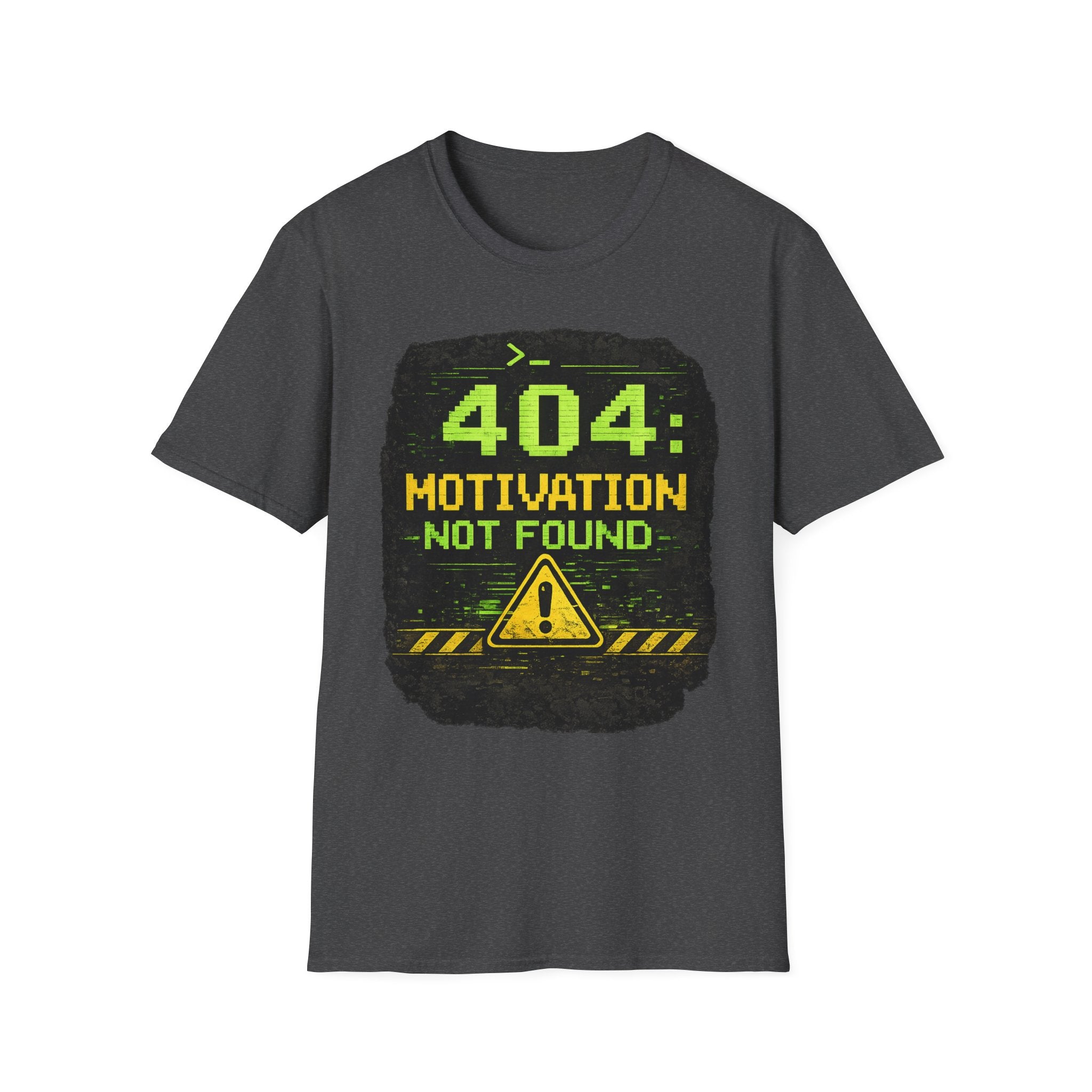 "404: Motivation Not Found" Funny IT Graphic Tee- Tech Humor T-Shirt