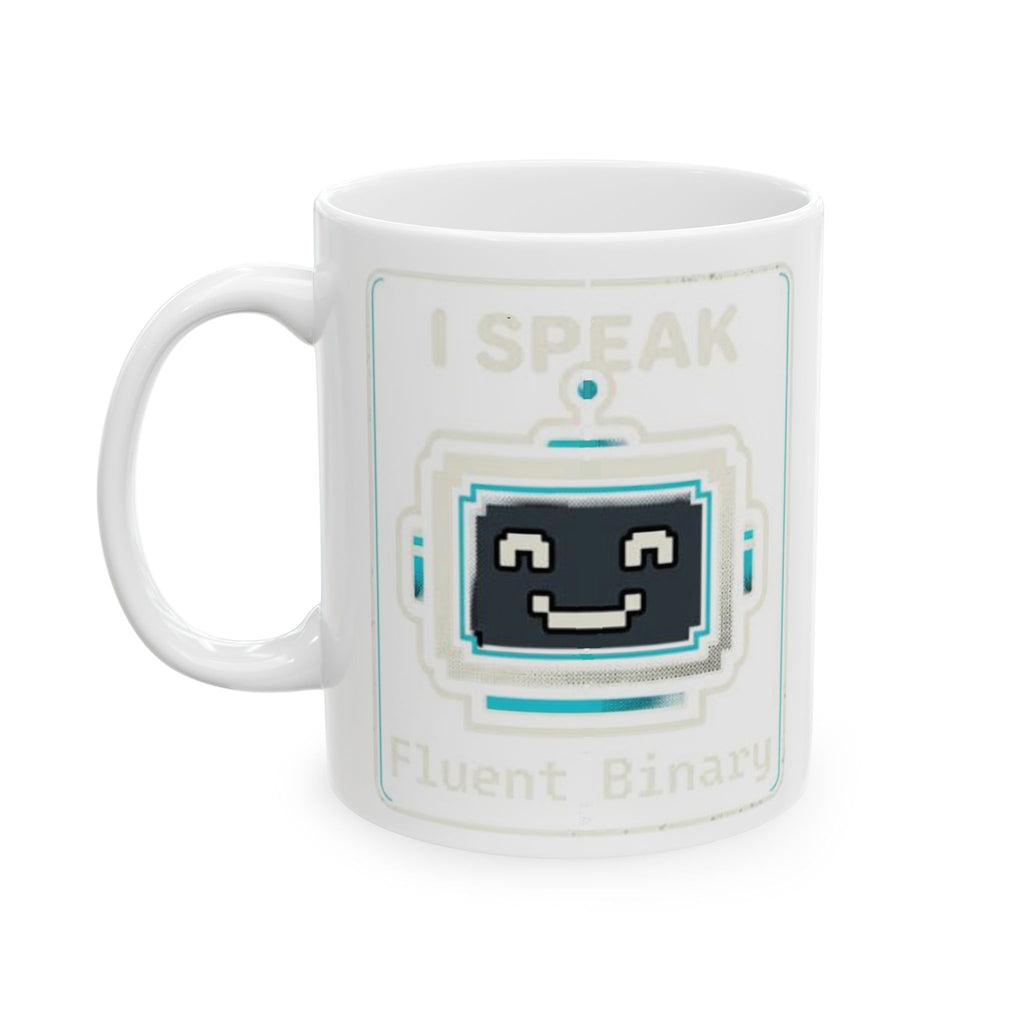 "I Speak Fluent Binary" Geek Humor Ceramic Mug, (11oz, 15oz)