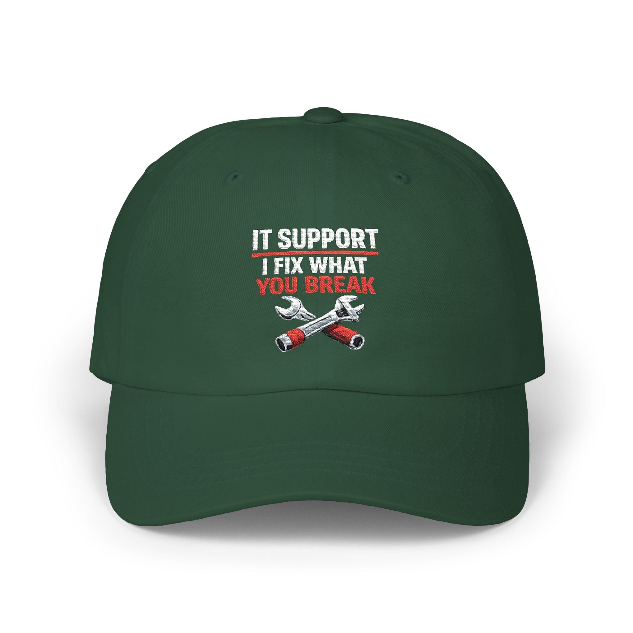 "IT Support: I Fix What You Break" Tech Humor Funny IT Baseball Hat/Cap